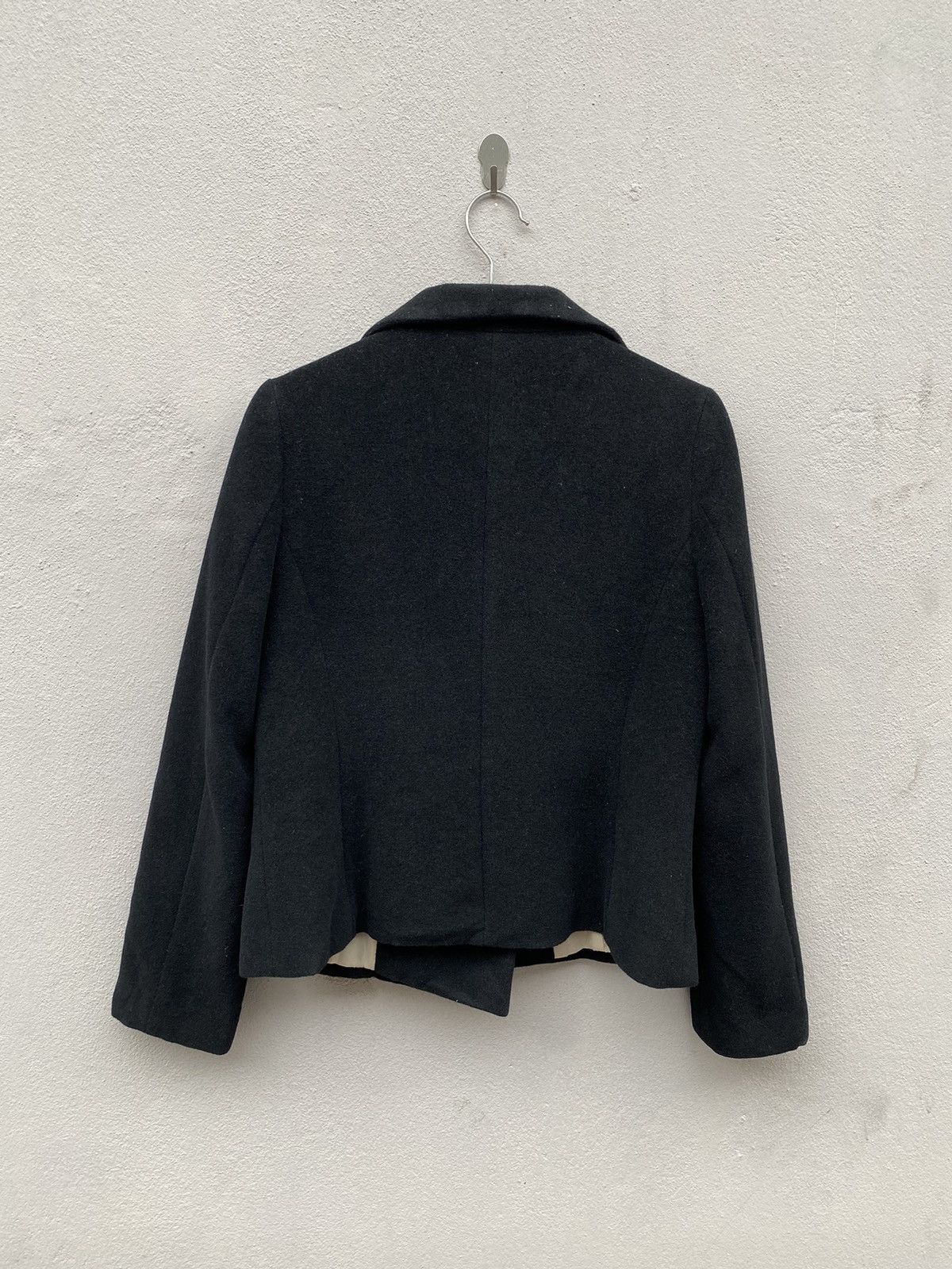 Designer × Yohji Yamamoto INÉD Flandre Minamiaoyama Big Collar Wool Coat Nice Design Size M / US 6-8 / IT 42-44 - 6 Thumbnail
