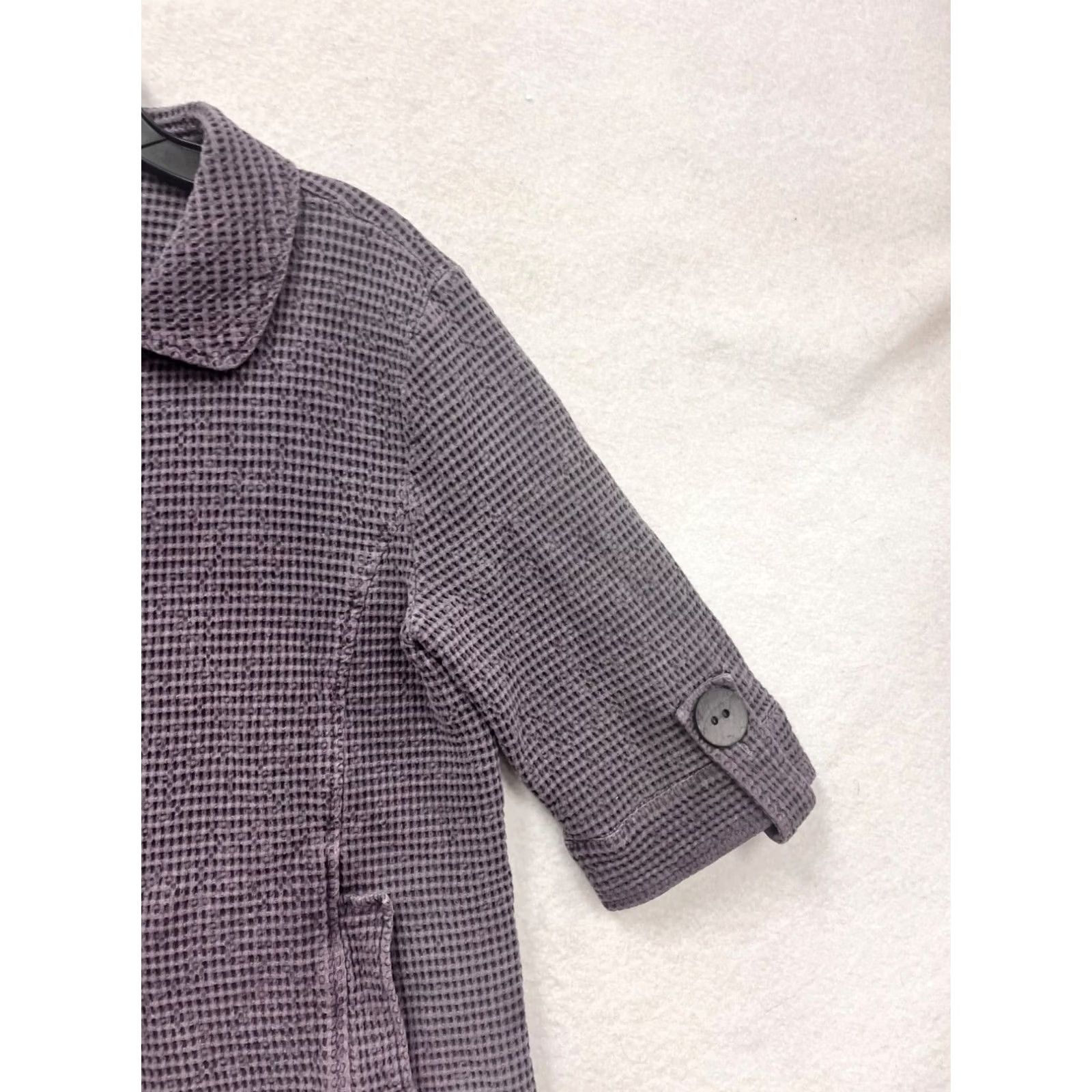 Vintage VINTAGE Focus Jacket Women M Purple Waffle Knit Button-Up Shirt? Size M / US 6-8 / IT 42-44 - 6 Thumbnail