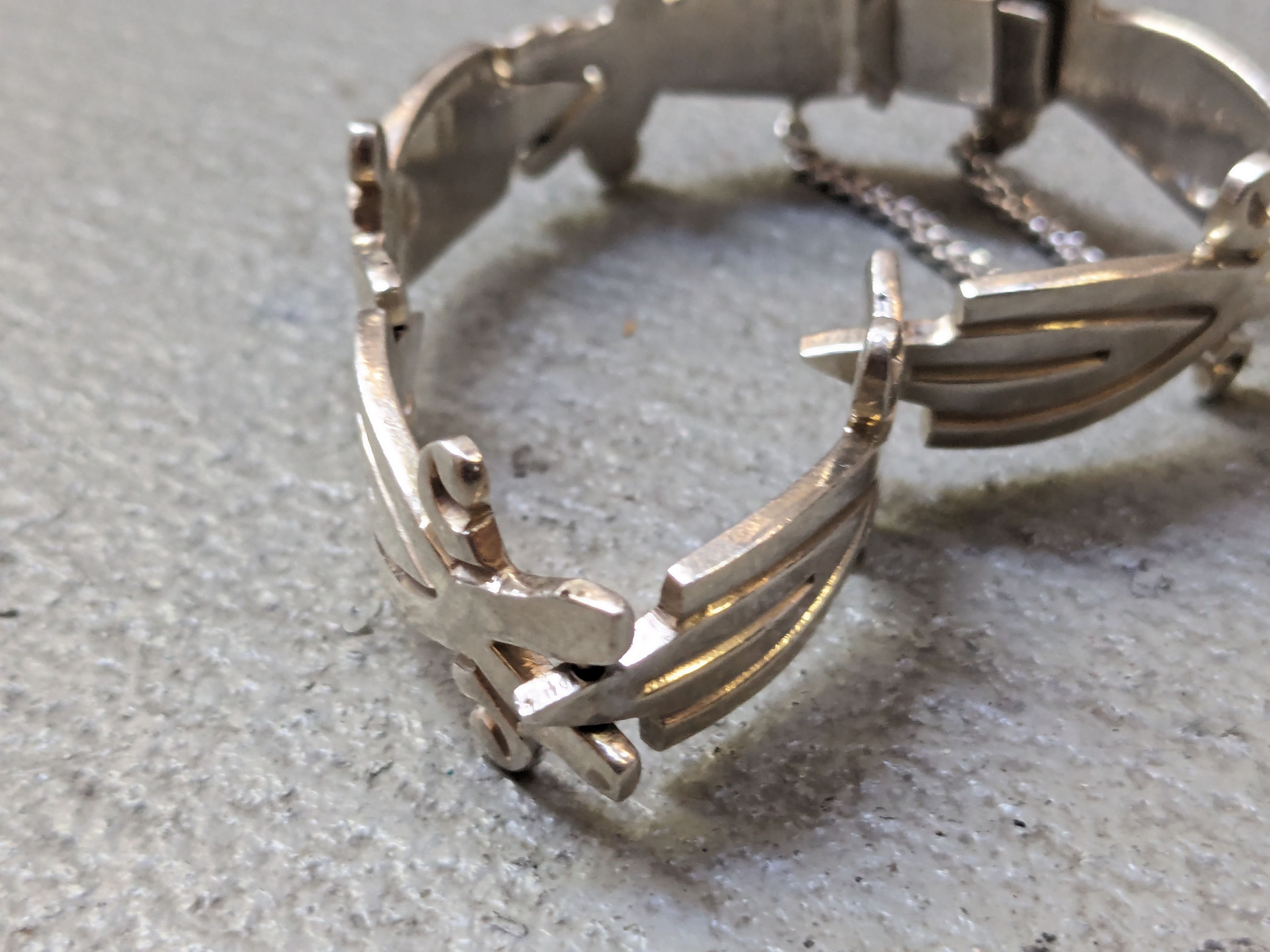 Jewelry Vintage Sterling Silver Bracelet 7.5" Chunky Thick Taxco Size ONE SIZE - 11 Thumbnail