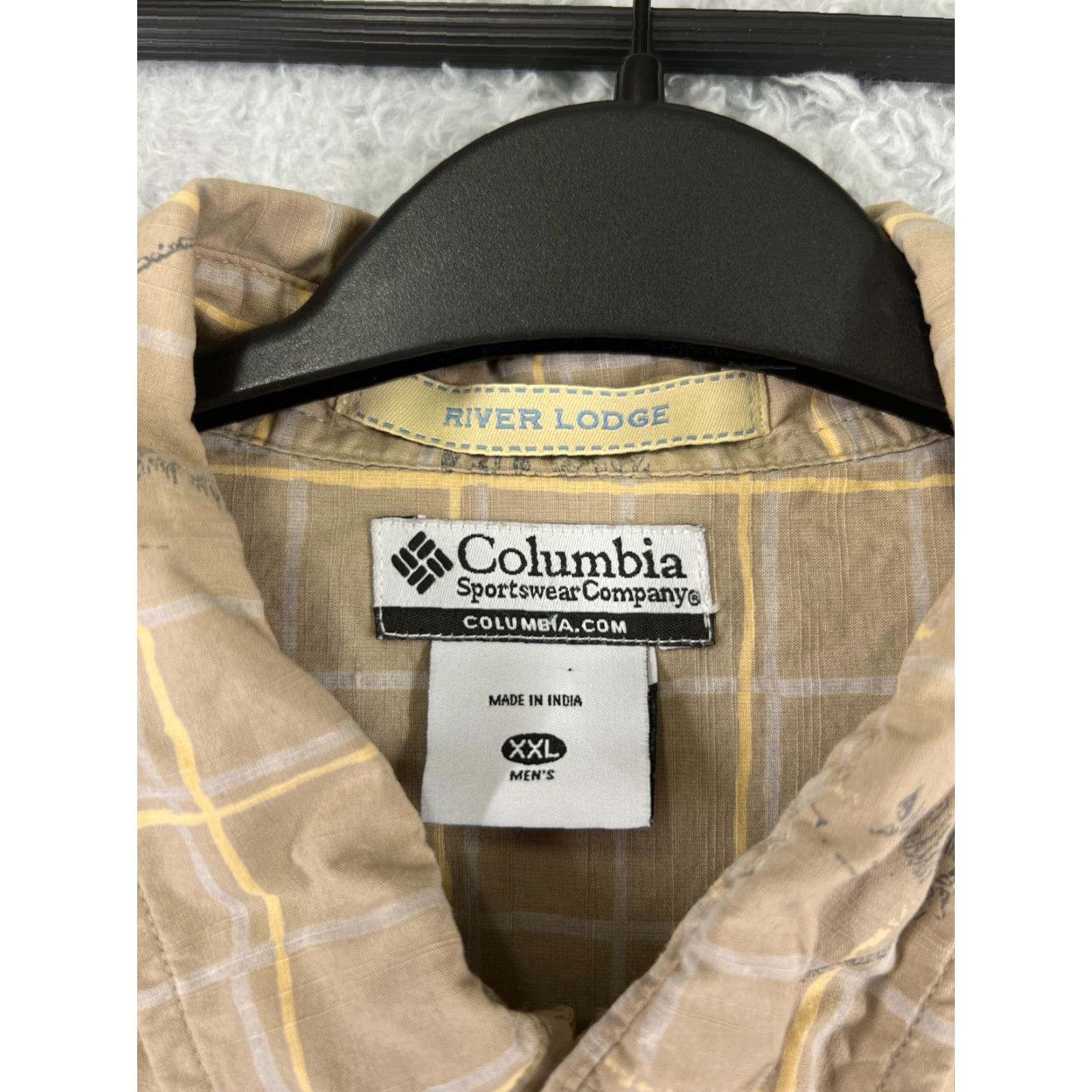 Vintage Columbia Shirt Mens 2XL Beige River Lodge Hawaiian Aloha Beach Resort 2XL Mens Shirt Size US XXL / EU 58 / 5 - 3 Thumbnail