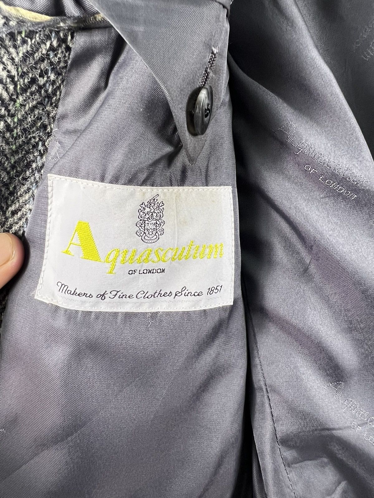 Aquascutum 🔥 AQUASCUTUM of LONDON HERRINGBONE BLAZER JACKET Size US S / EU 44-46 / 1 - 6 Thumbnail