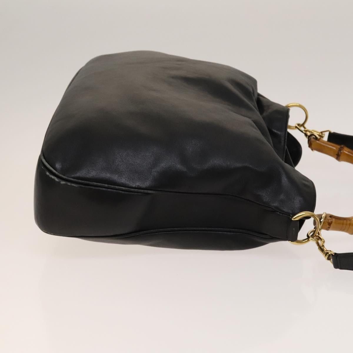 Gucci GUCCI Bamboo Shoulder Bag Leather Black Gold 001 001 Size ONE SIZE - 4 Thumbnail
