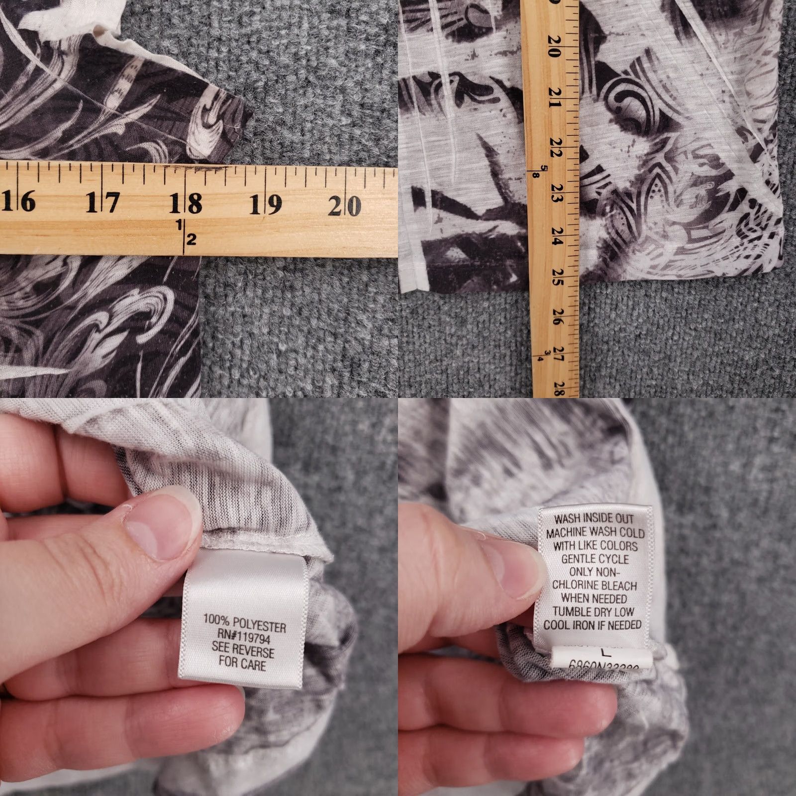 Vintage VINTAGE APT9 Top Womens L Large Black White Floral Cap Sleeve Button Rhinestones Y2K Size L / US 10 / IT 46 - 8 Thumbnail
