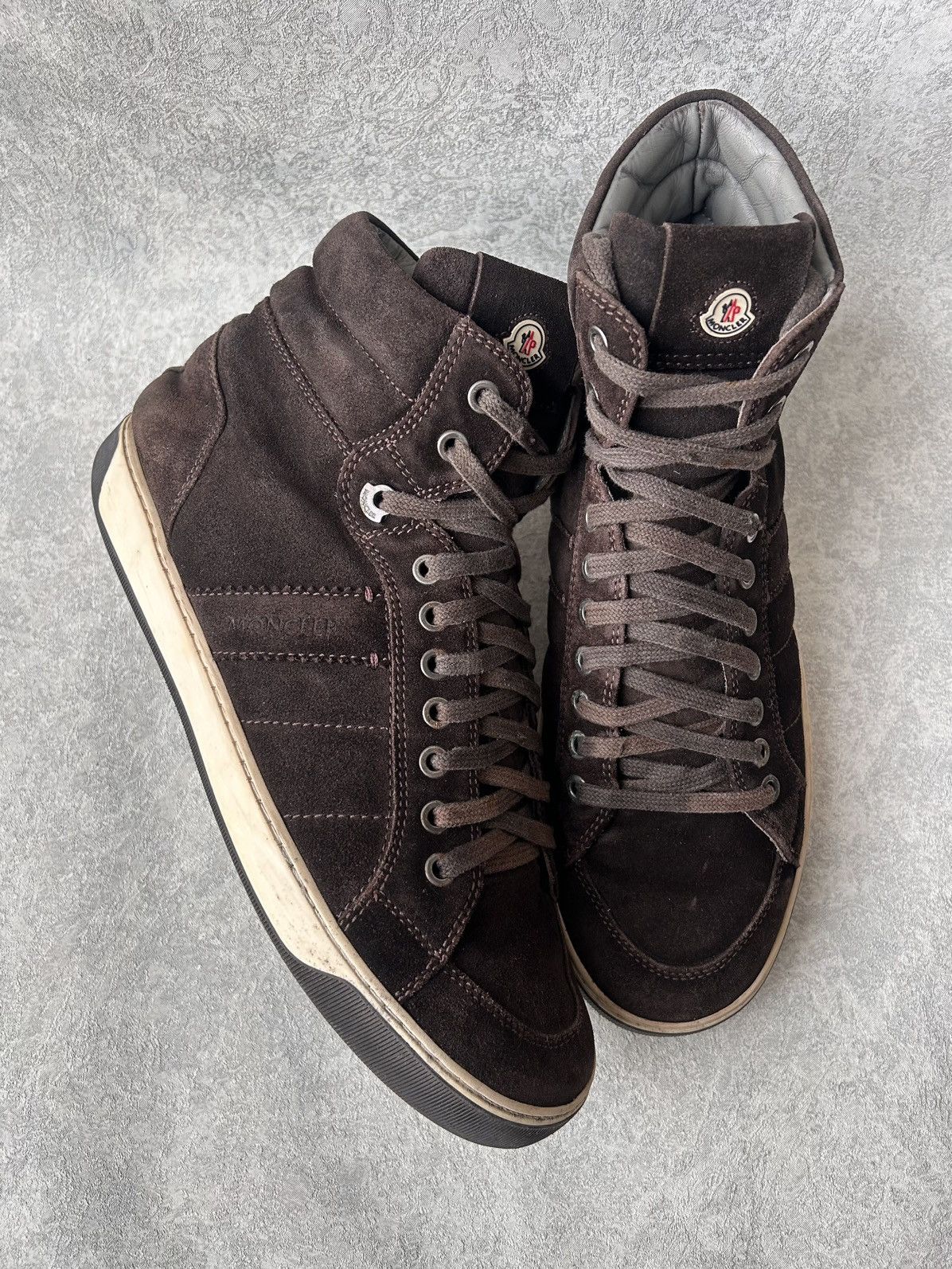 Moncler Vintage Moncler Suede High Top Sneakers Size US 10 / EU 43 - 2 Thumbnail
