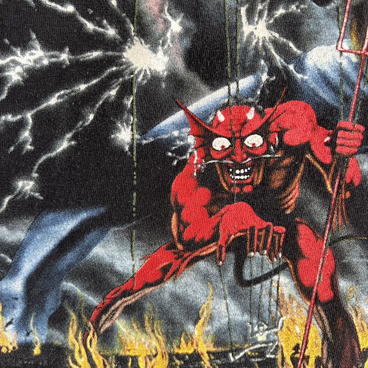 Band Tees × Vintage VTG 1998 Iron Maiden Number Of The Beast Band Tee Shirt 666 Size US L / EU 52-54 / 3 - 4 Thumbnail