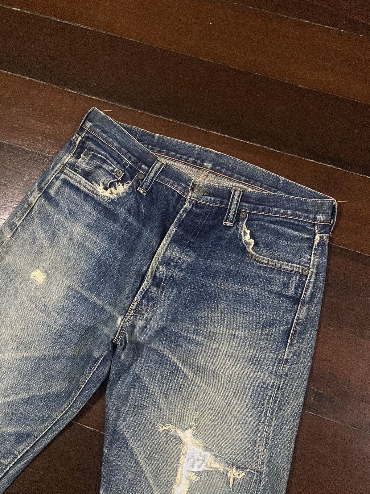 Full Count & Co. FIRE 🔥 FULL COUNT RUSTY DISTRESSED NICE FADED Size US 33 - 6 Thumbnail