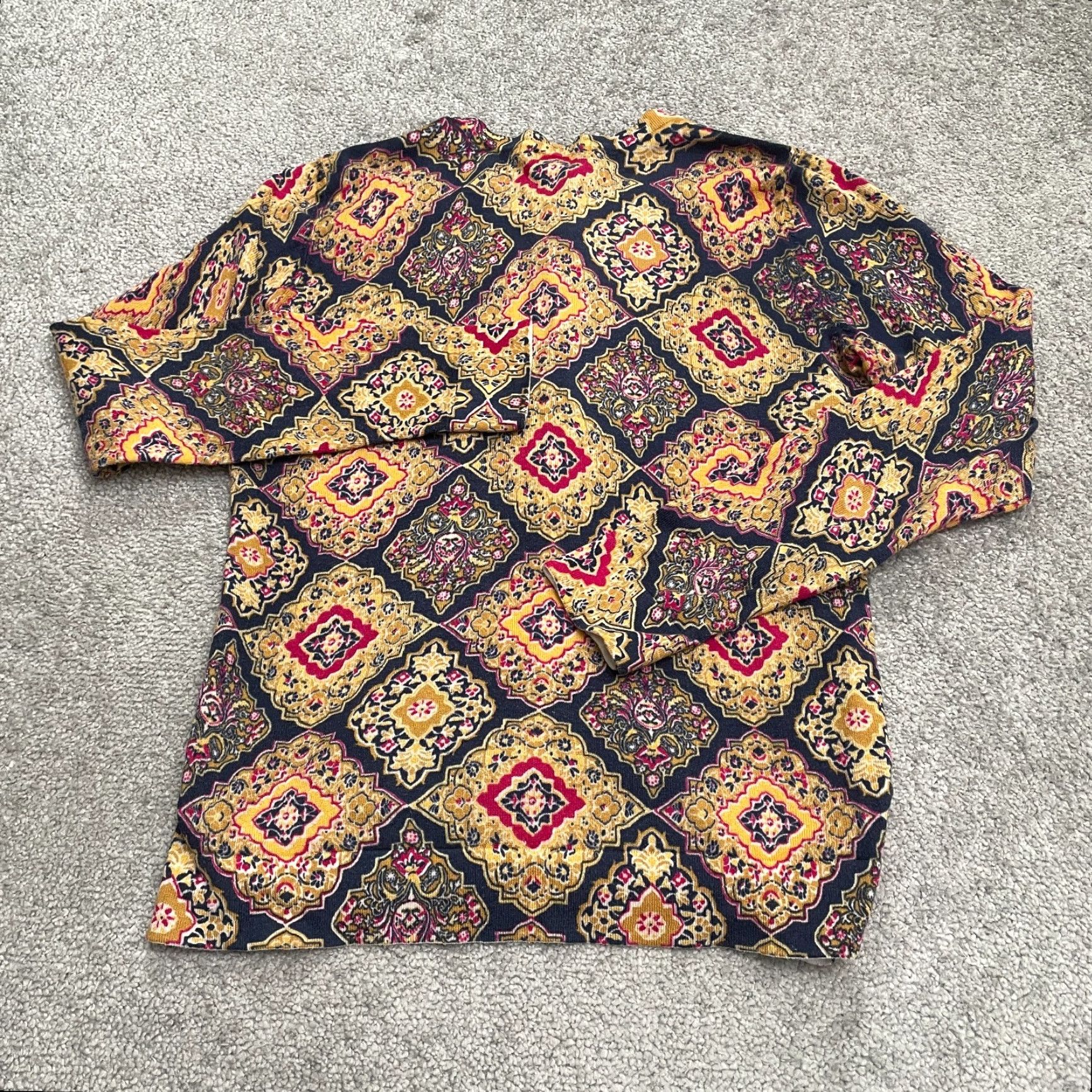 Charter Club Charter Club Cardigan Sweater Women PM Petite Multicolor Knit V-Neck Casual Wool Freeform Aztec Bohemian Classic Designer Ladies Size M / US 6-8 / IT 42-44 - 2 Thumbnail