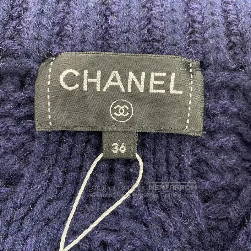 Chanel Chanel Blue Wool Knit Pullover Sweater . Size S / US 4 / IT 40 - 6 Thumbnail