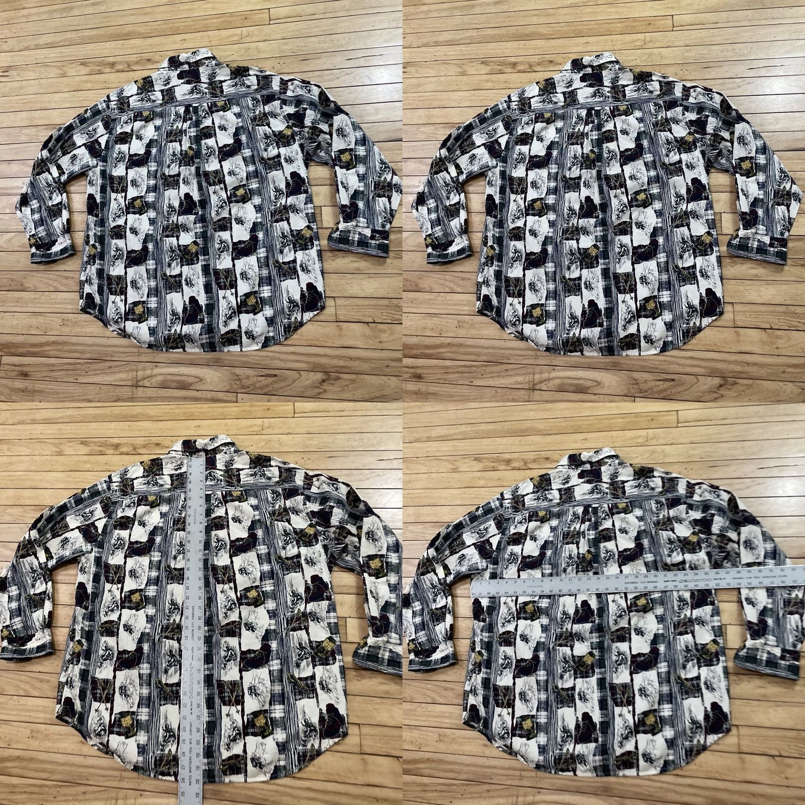 Roundtree & Yorke ROUNDTREE & YORK Shirt Men XL Camping Gear Graphic Print Lantern Boots Poles AOP Size US XL / EU 56 / 4 - 8 Thumbnail