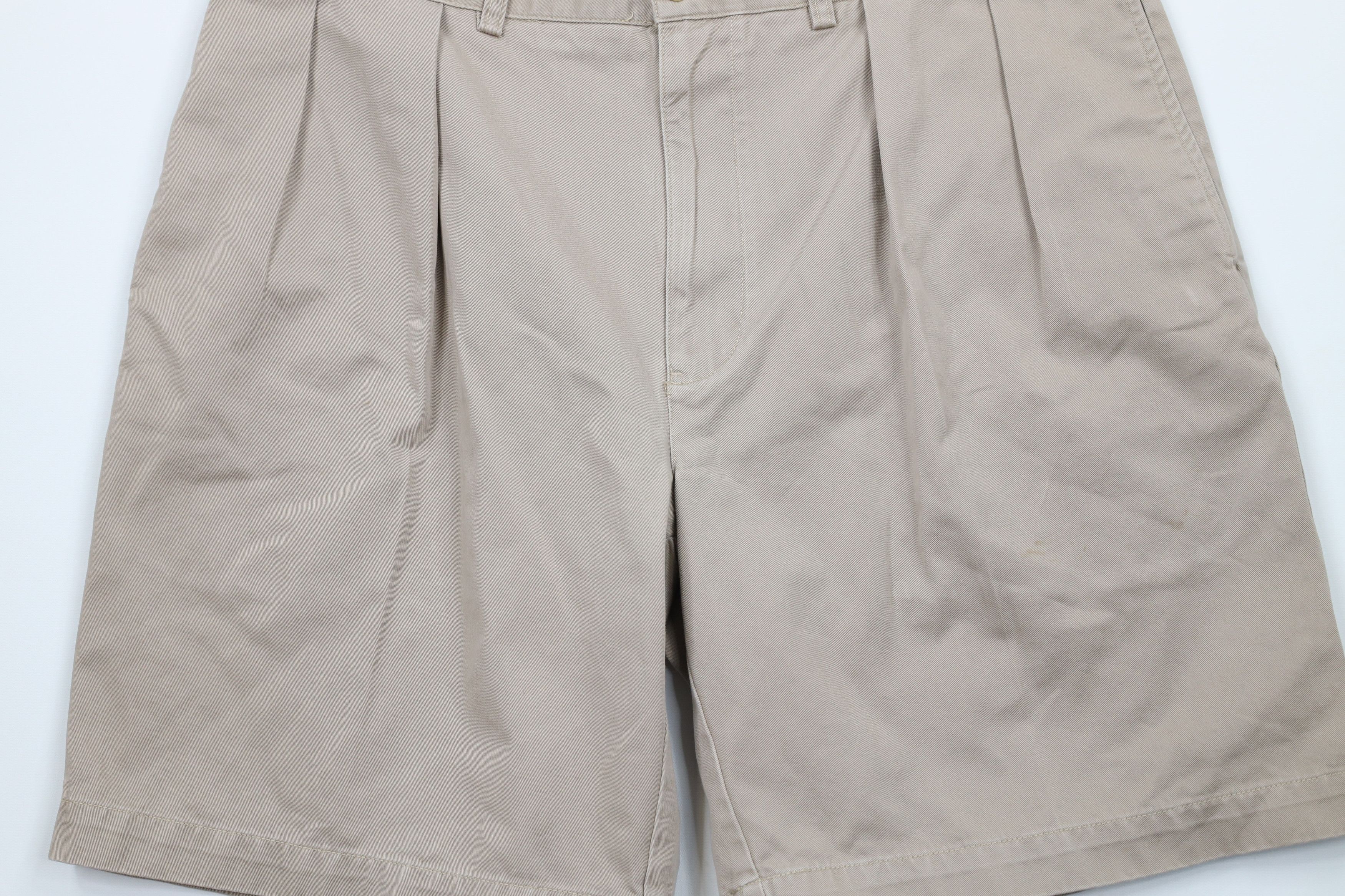 Ralph Lauren × Vintage Vintage 90s Ralph Lauren Above Knee Chino Shorts Beige Size US 38 / EU 54 - 3 Thumbnail