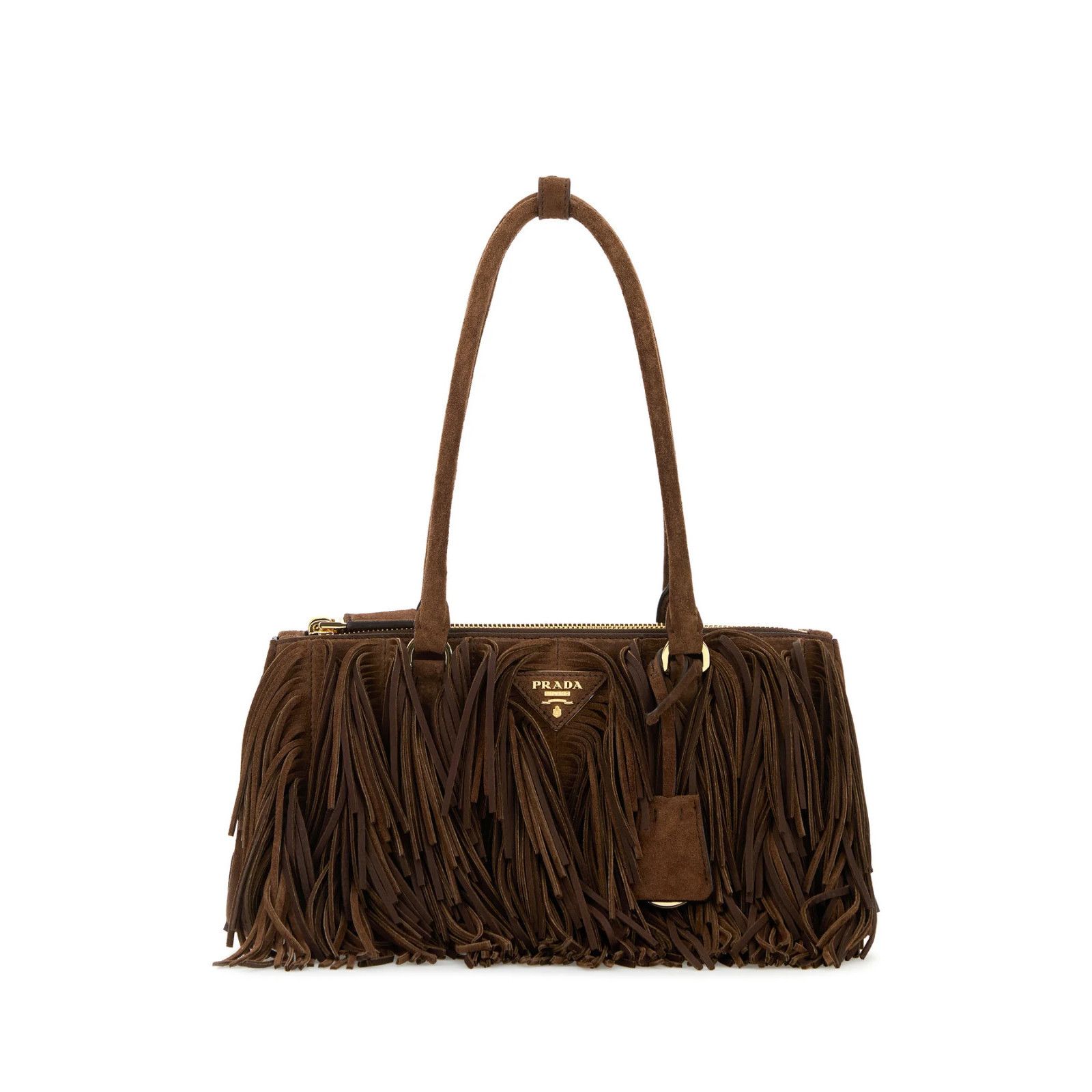 PRADA Galleria Medium $6300 Cocoa Brown Suede Top Handle Bag