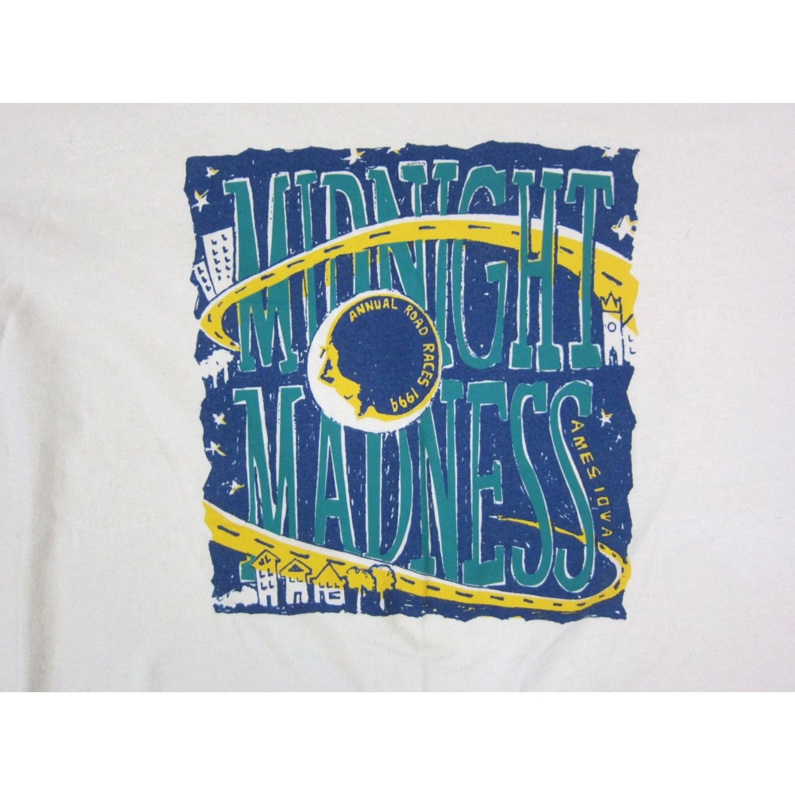 Fruit Of The Loom VINTAGE Fruit of the Loom Shirt Mens L 90s Ivory Crew Neck Short Sleeve Cotton Jersey Size US L / EU 52-54 / 3 - 2 Thumbnail