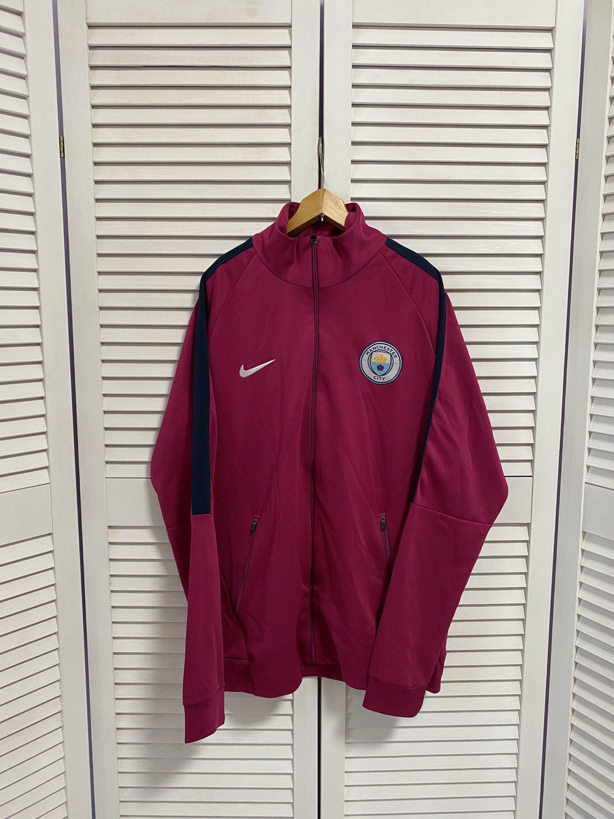 Nike 😻 Zip Up Sweater Jersey Nike Manchester City Size US XXL / EU 58 / 5 - 1 Thumbnail