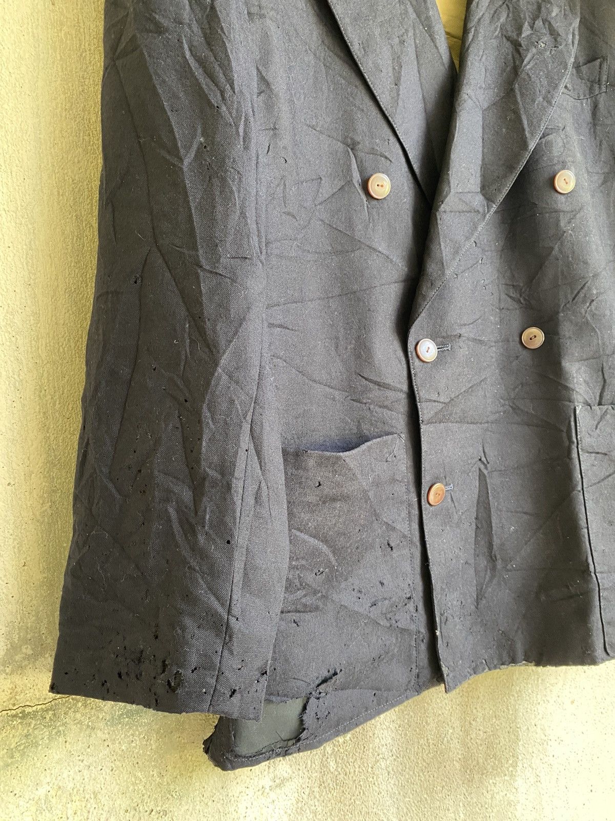 Japanese Brand × Jean Paul Gaultier ✨Steals✨Jean Paul Gaultier Homme Blazers Distressed Size 48S - 8 Thumbnail