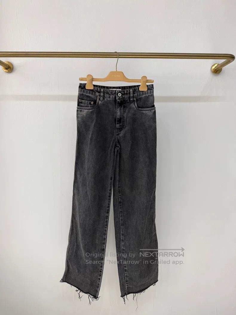 Miu Miu Miu Miu 24 Black and gray letter logo jeans Size 24" / US 00 / IT 34 - 2 Thumbnail