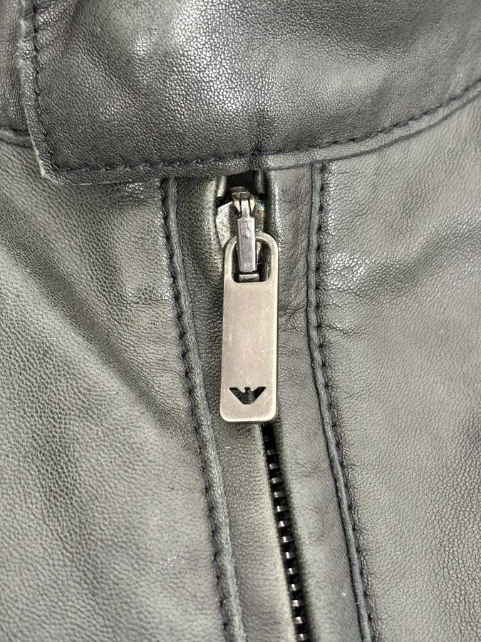 Emporio Armani AW2006 Emporio Armani Biker Eroded Leather Jacket Size US S / EU 44-46 / 1 - 9 Thumbnail