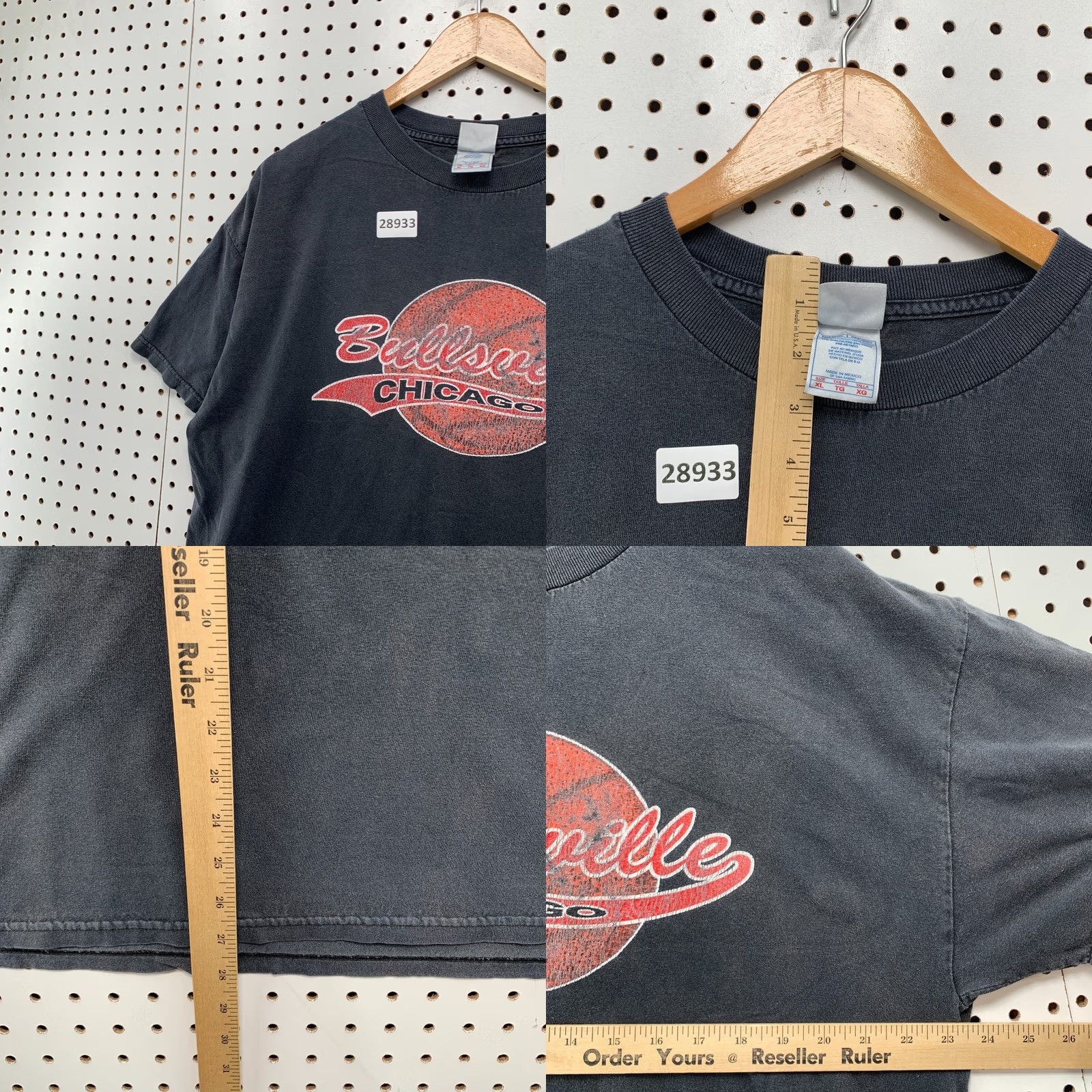Vintage VINTAGE Chicago Bulls Bullsville Shirt Mens XL Black 90s Sports Short Sleeve Crew Neck Cotton T-Shirt Mens XL Bulls Basketball Size US XL / EU 56 / 4 - 9 Thumbnail
