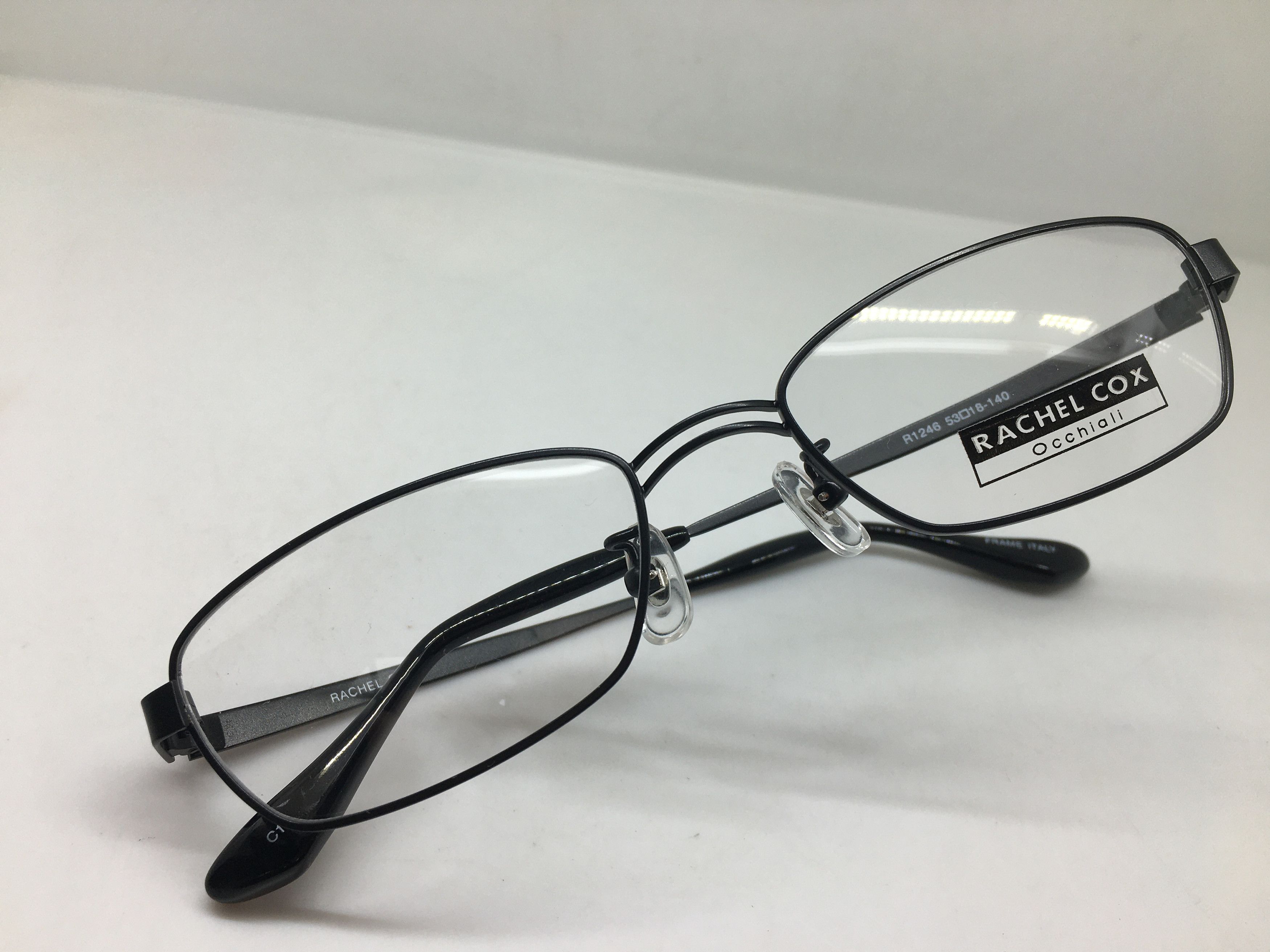 Vintage Vintage Rachel Cox R1246 Black RX Eyeglasses Frame Size ONE SIZE - 5 Thumbnail