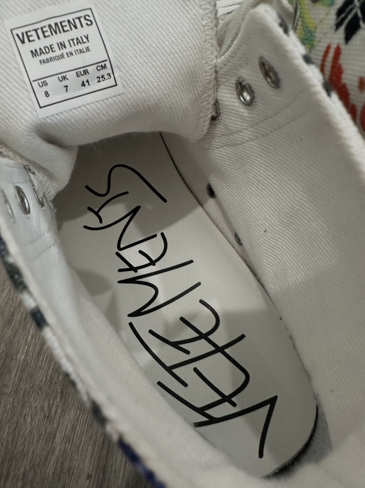 Vetements Vetements FW18 Graffiti Multicolor High Tops Size US 8 / EU 41 - 3 Thumbnail