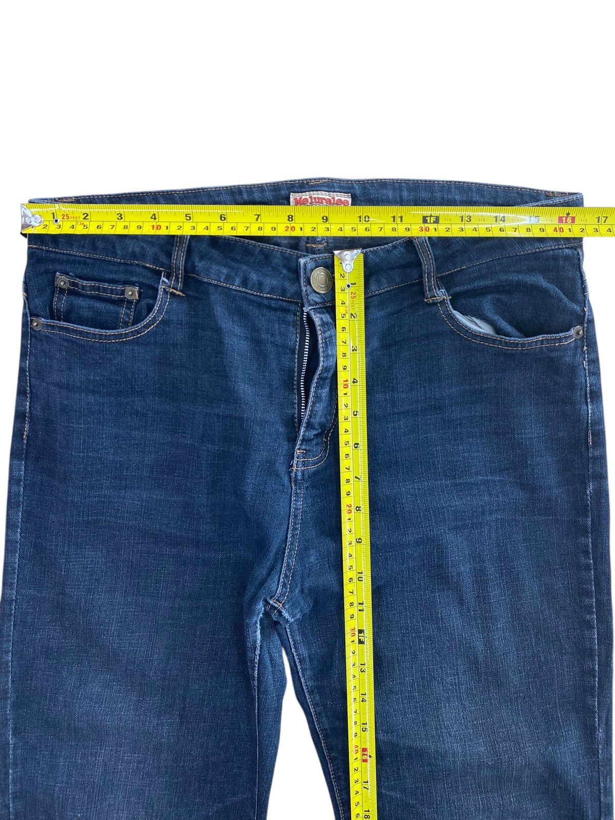 Japanese Brand Japanese Brand Dark Blue Wash Style Flare Jean Size US 32 / EU 48 - 7 Thumbnail