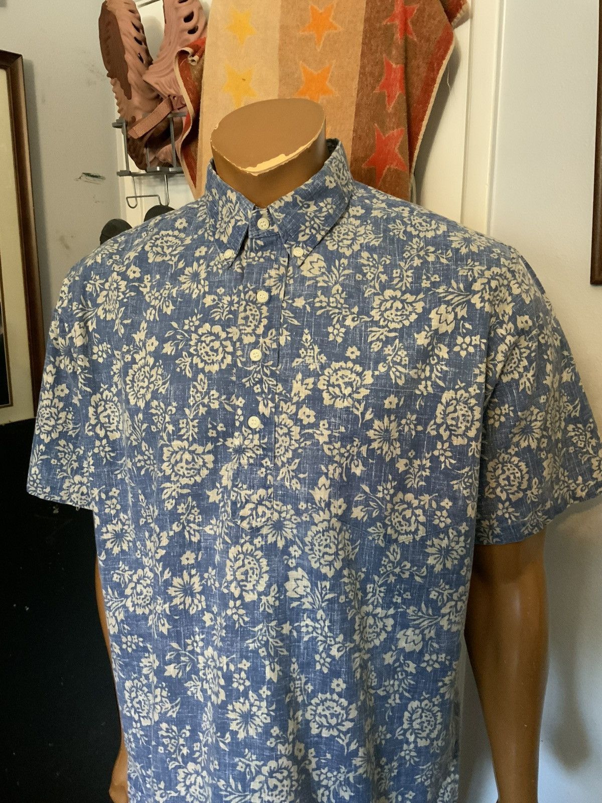 Reyn Spooner Vintage Reyn Spooner Reverse Print 1/4 Button Camp Shirt Size US L / EU 52-54 / 3 - 8 Thumbnail
