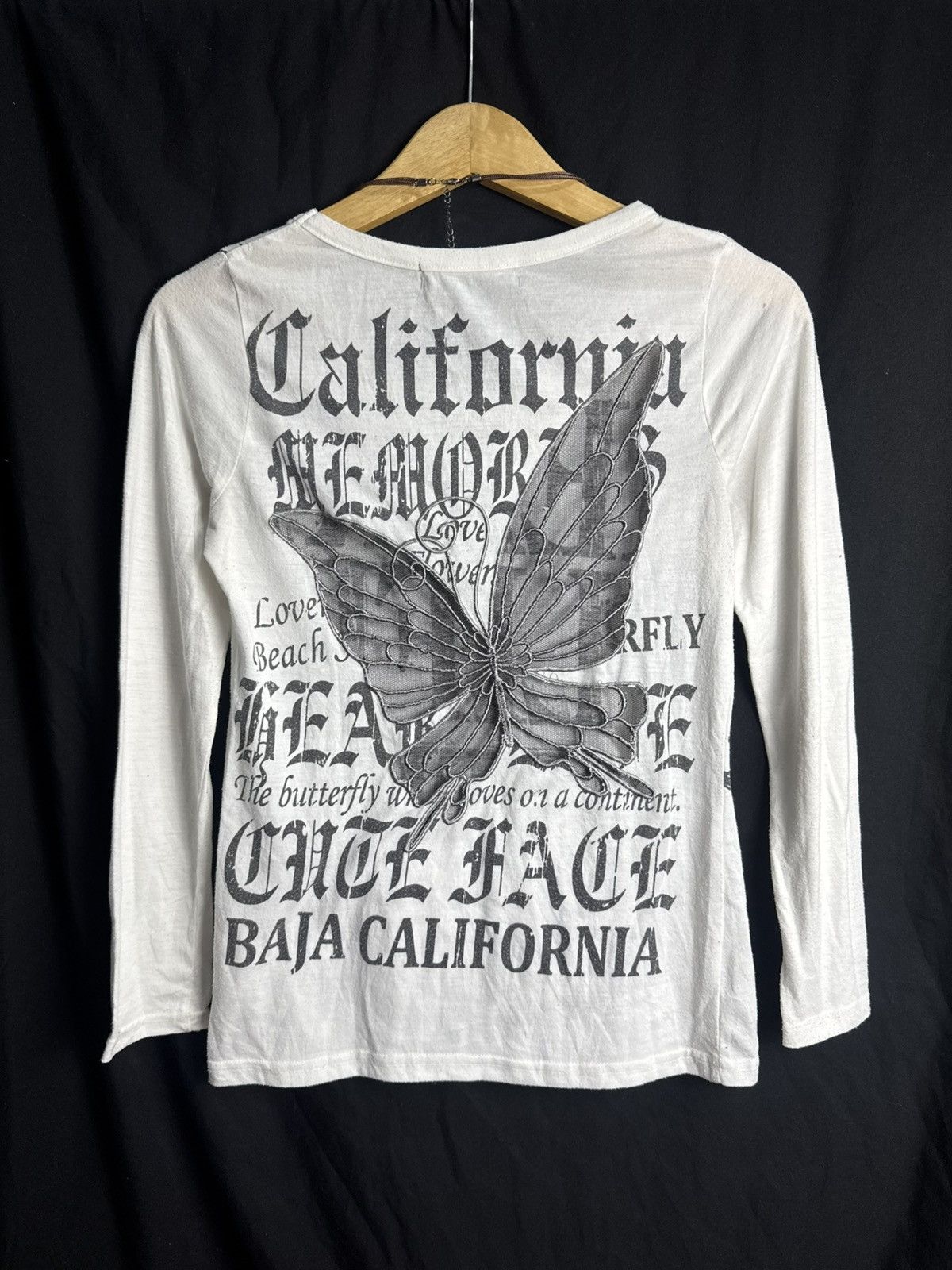 Hysteric Glamour Japanese Long Sleeve Gothic Vkei Poem Butterflay Size US S / EU 44-46 / 1 - 2 Thumbnail