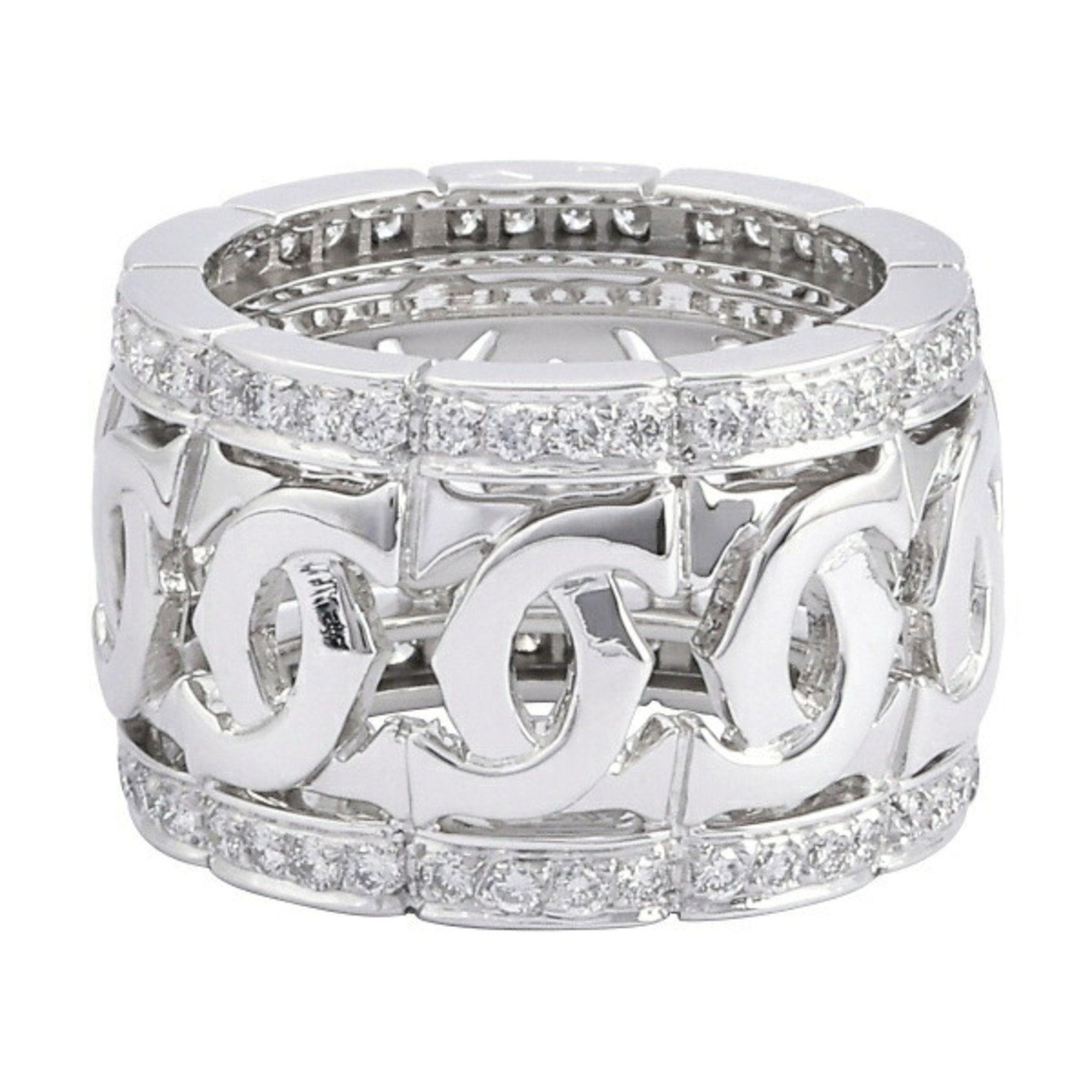 image of Cartier Entrelace K18Wg White Gold Ring in Silver, Women's