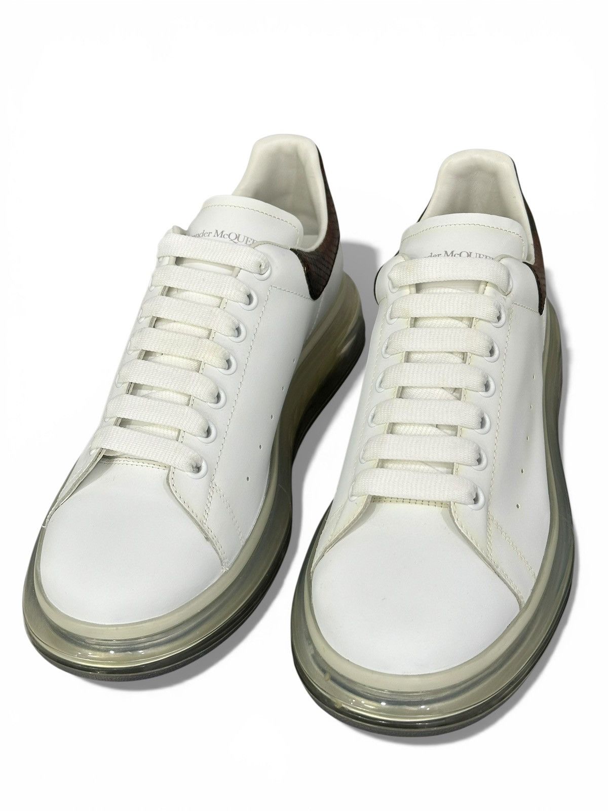 Alexander McQueen Alexander McQueen Clear Sole Snakeskin Sneakers Size US 12 / EU 45 - 3 Thumbnail
