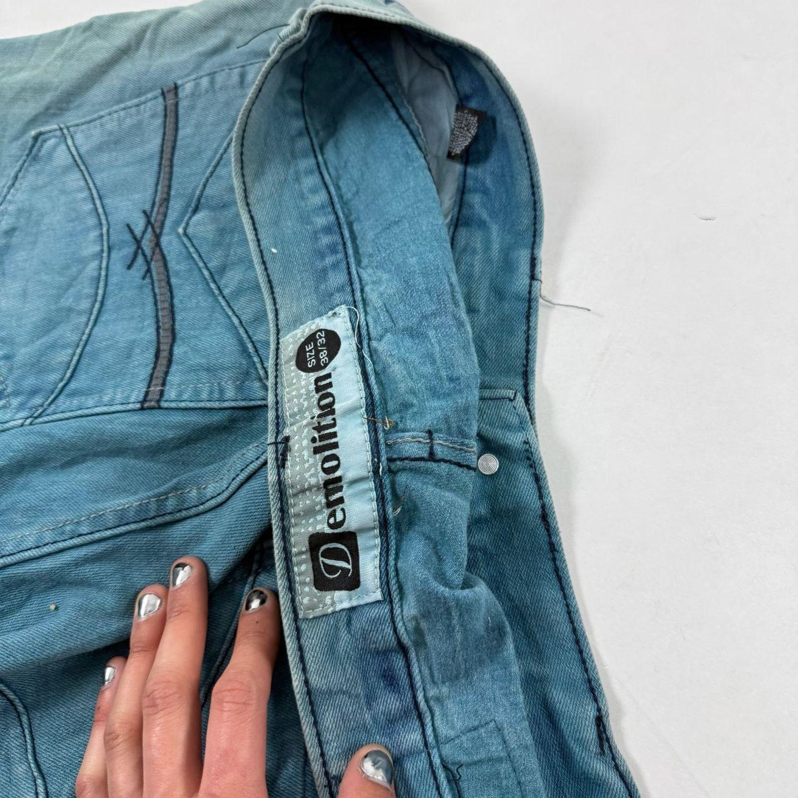 Japanese Brand × Le Grande Bleu (L.G.B.) × Vintage Vintage y2k grunge archive faded baggy wide leg cyber jeans Size US 40 / EU 56 - 6 Thumbnail