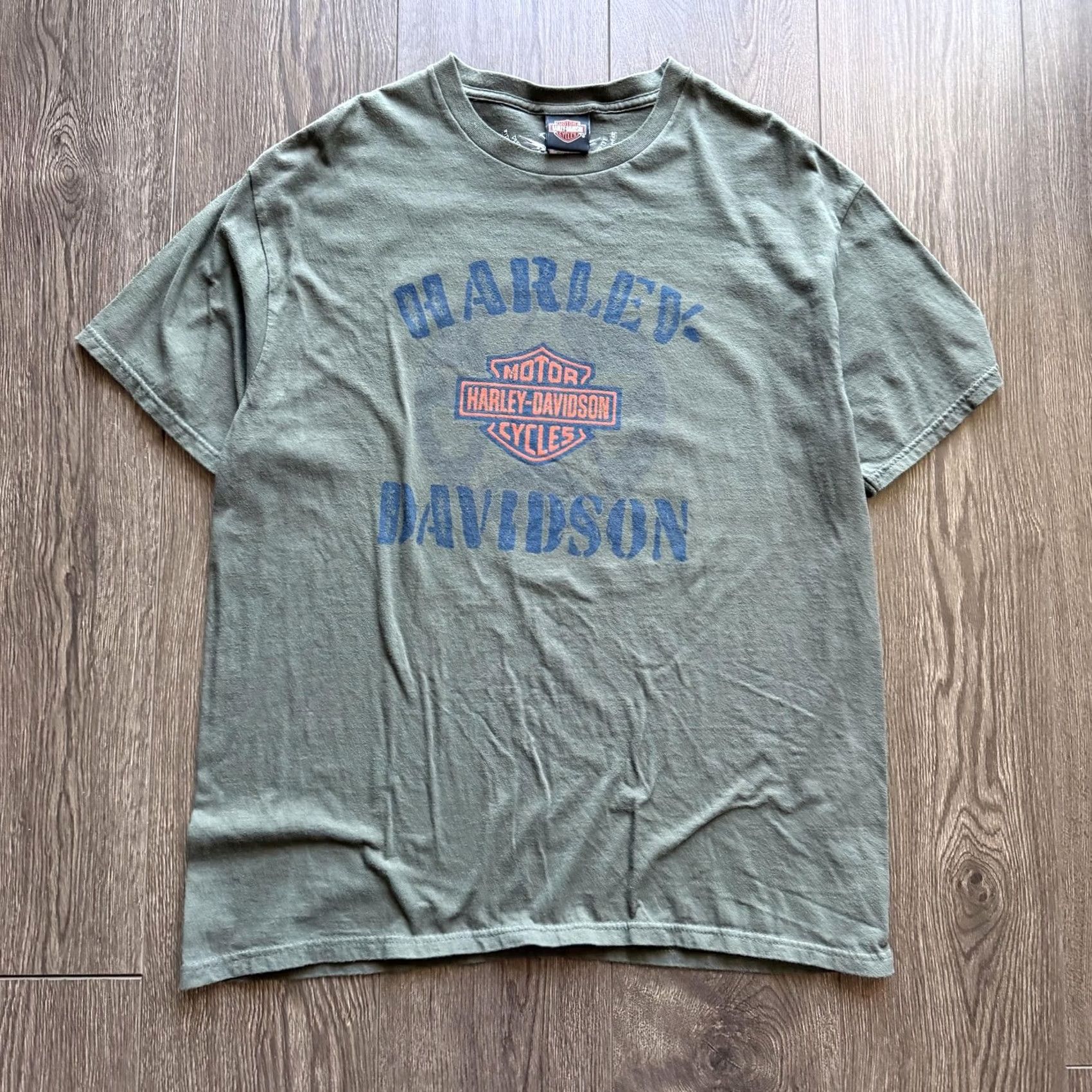 Harley Davidson VINTAGE Harley-Davidson Shirt XL Green Four Corners Farmington NM Graphic Biker Tee Size US XL / EU 56 / 4 - 3 Thumbnail