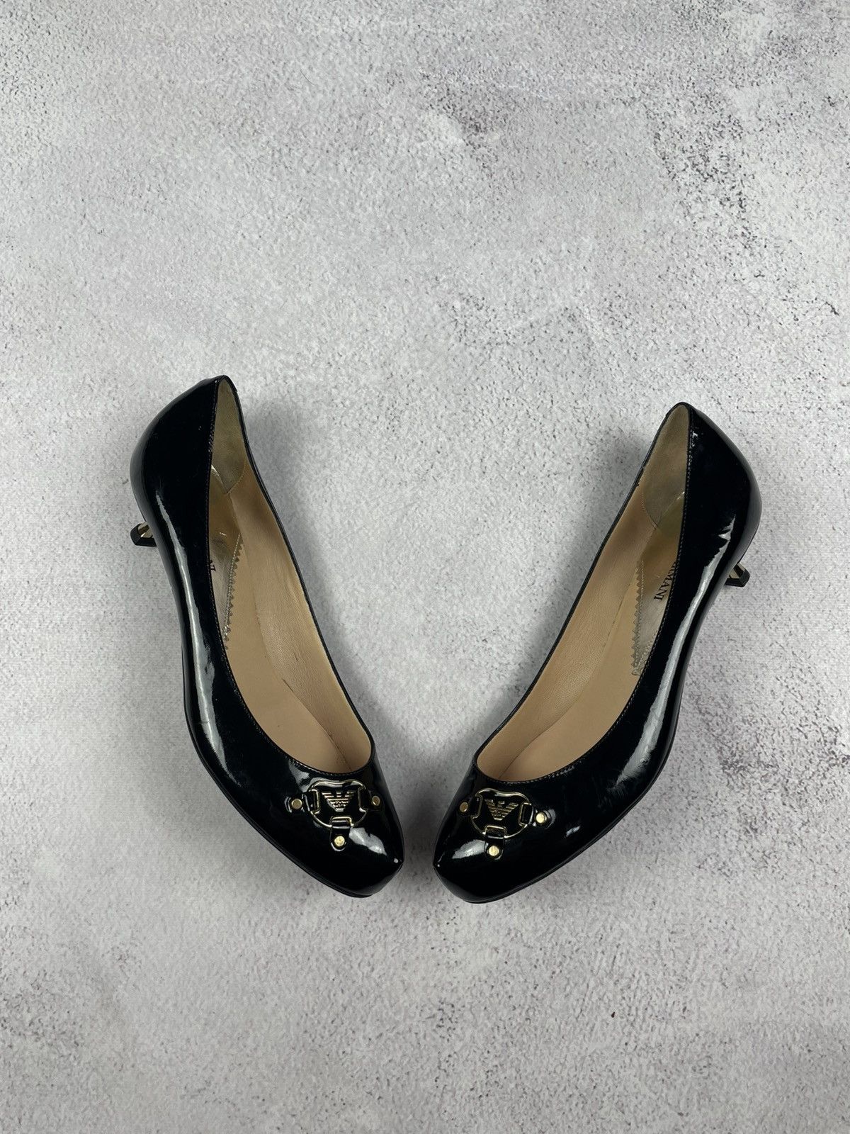 Emporio Armani × Vintage Emporio Armani Womens Heels boat Size 39 Size US 9 / IT 39 - 1 Thumbnail