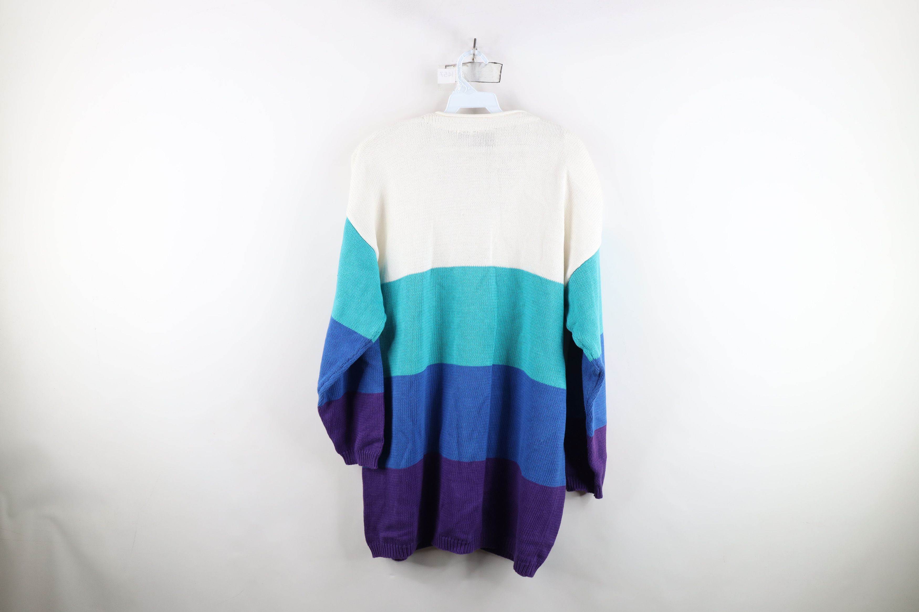 Dockers Vintage 90s Dockers Block Baggy Fit Knit Cardigan Sweater Size XL / US 12-14 / IT 48-50 - 11 Thumbnail