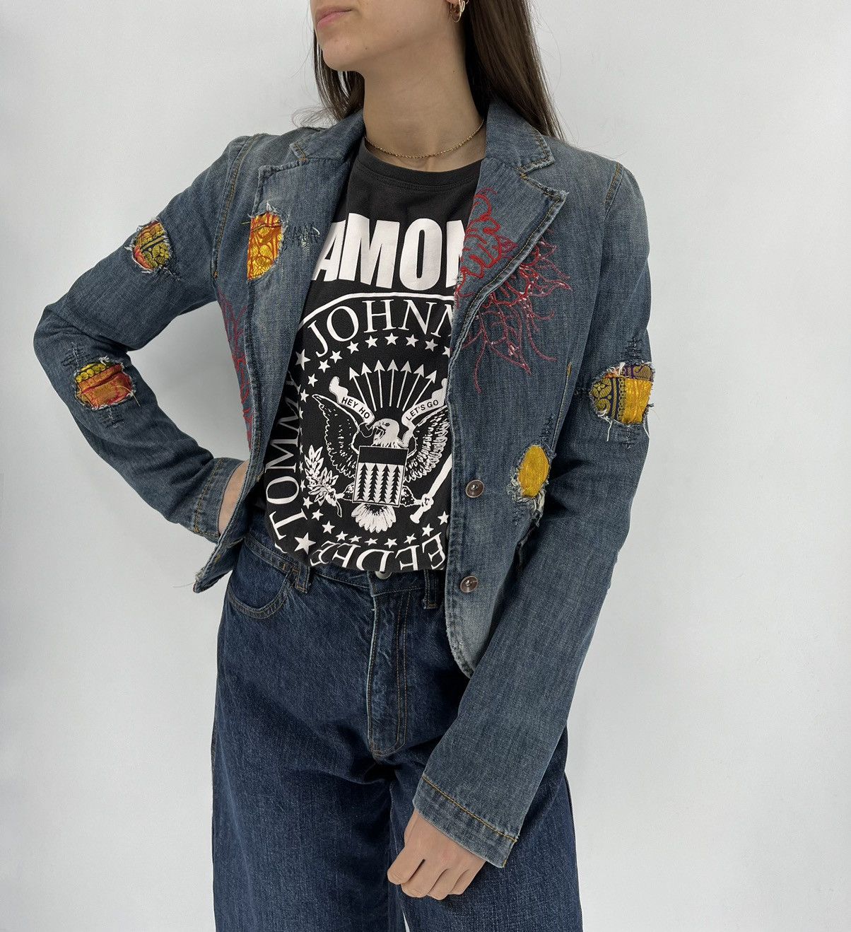 Bray Steve Alan × Japanese Brand Progetti & Prodotti Bray Vintage Y2K Denim Jacket Size S / US 4 / IT 40 - 2 Thumbnail