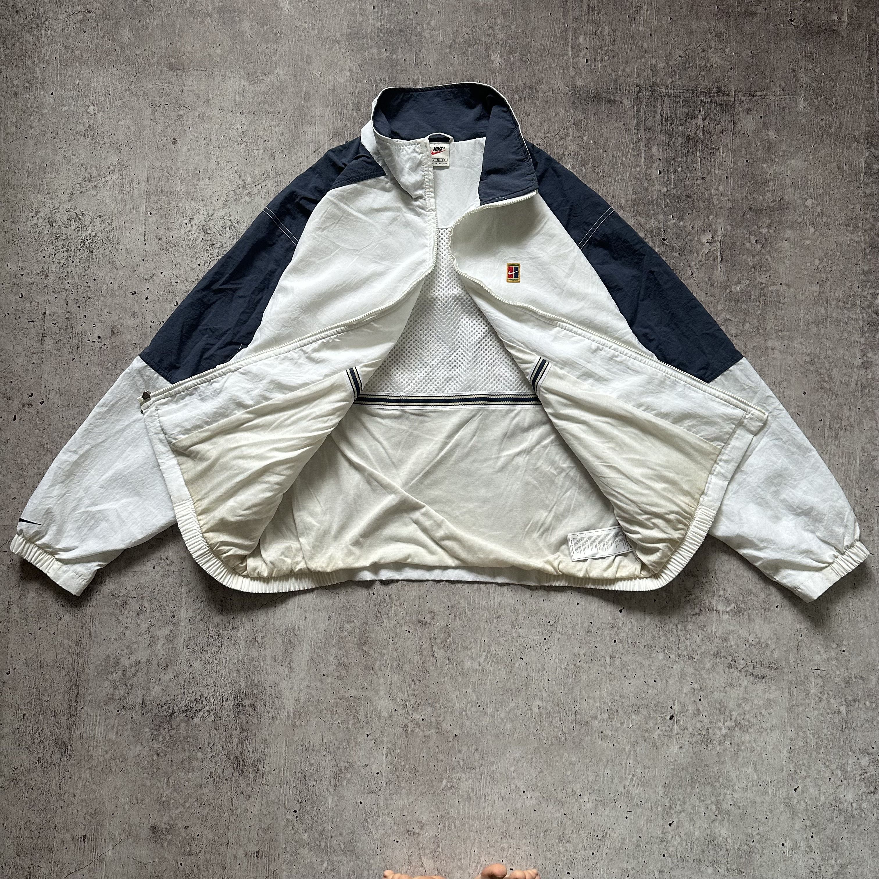 Nike Nike Court 90s Vintage Nylon Light Track Swoosh Logo Jacket Size US XL / EU 56 / 4 - 5 Thumbnail