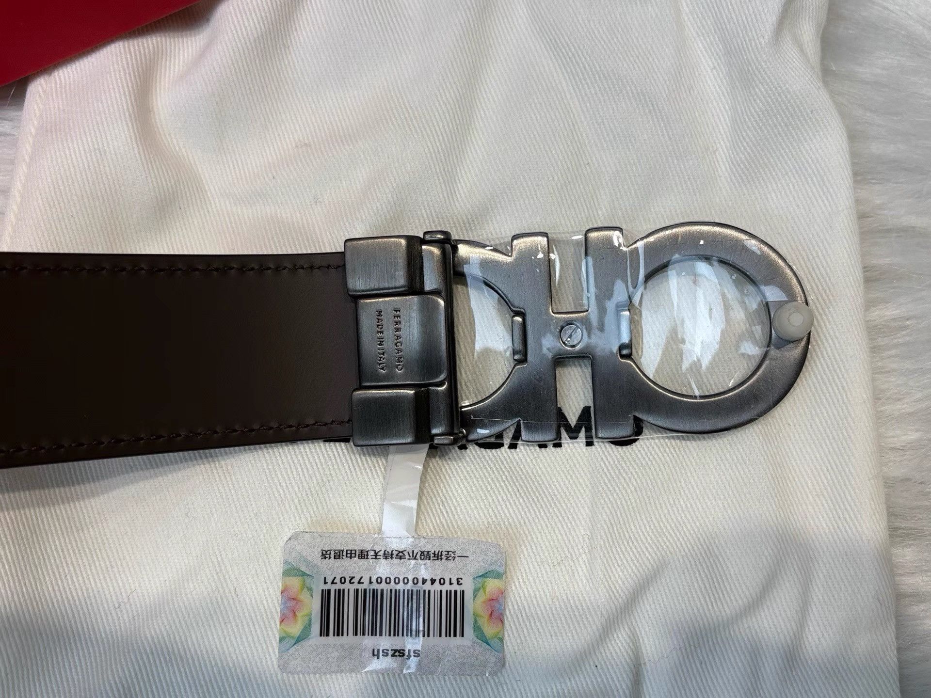 Salvatore Ferragamo FERRAGAMO Matte Double-sided Buckle Leather Men's Belt K36 Size ONE SIZE - 5 Thumbnail