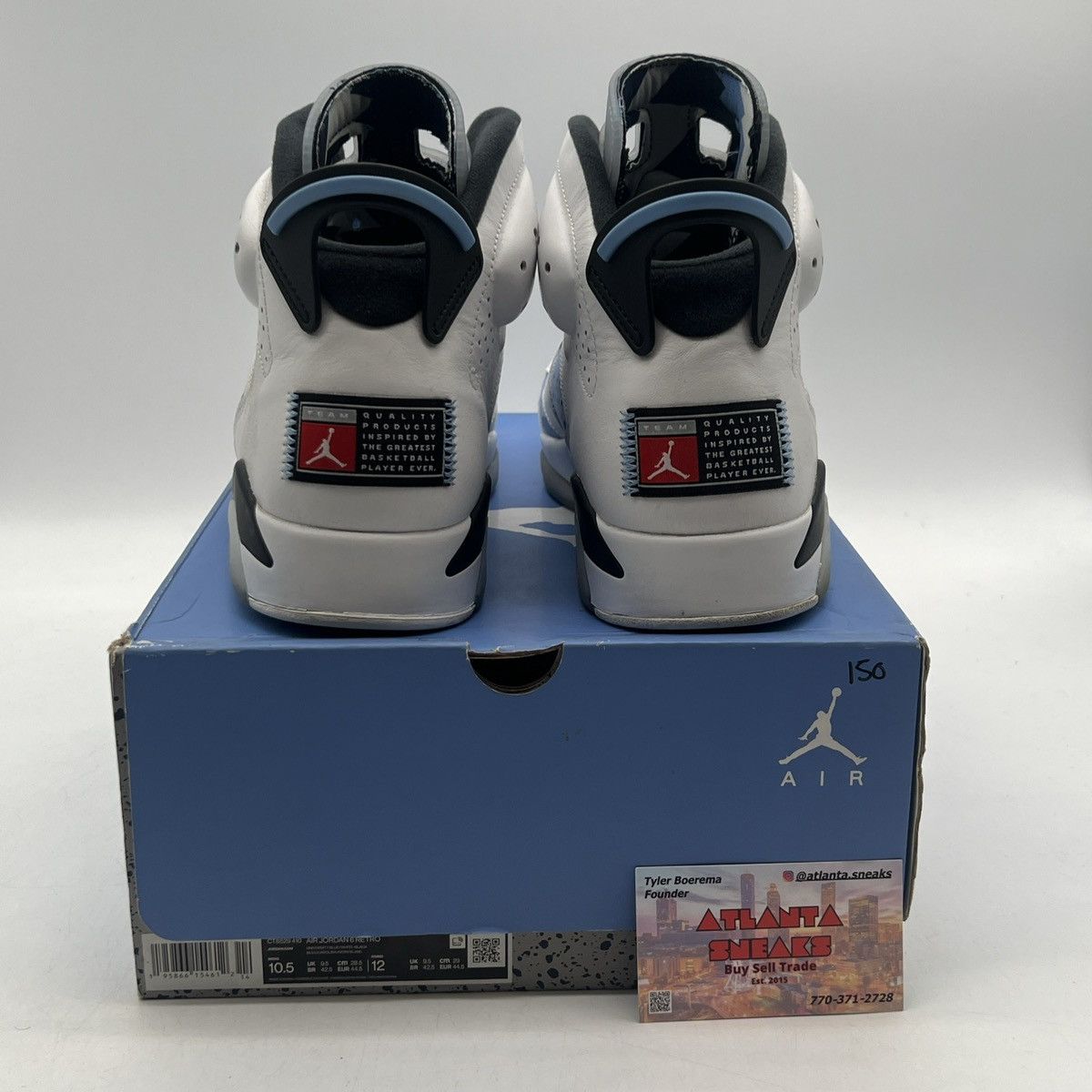 Jordan Brand Air Jordan 6 unc home Size US 10.5 / EU 43-44 - 3 Thumbnail