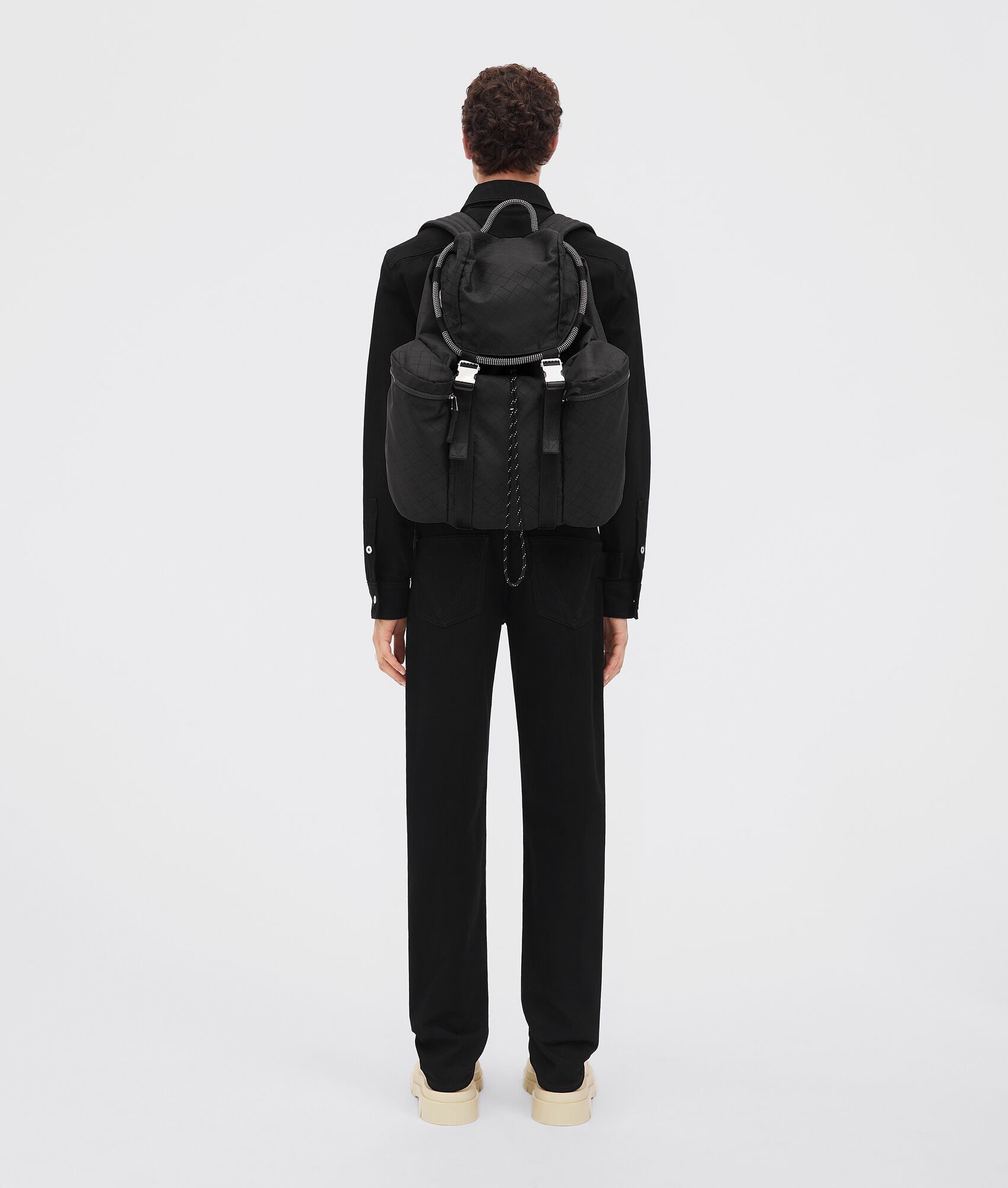 Bottega Veneta BOTTEGA VENETA Alto beige intreciato pattern backpack Size ONE SIZE - 2 Thumbnail