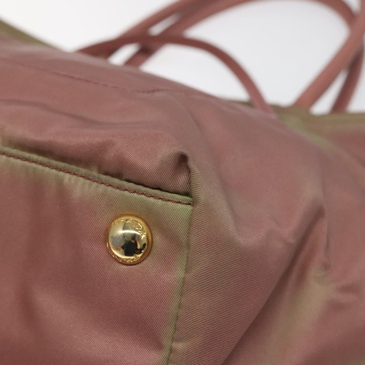 Prada PRADA Hand Bag Nylon Pink Gold Size ONE SIZE - 14 Thumbnail