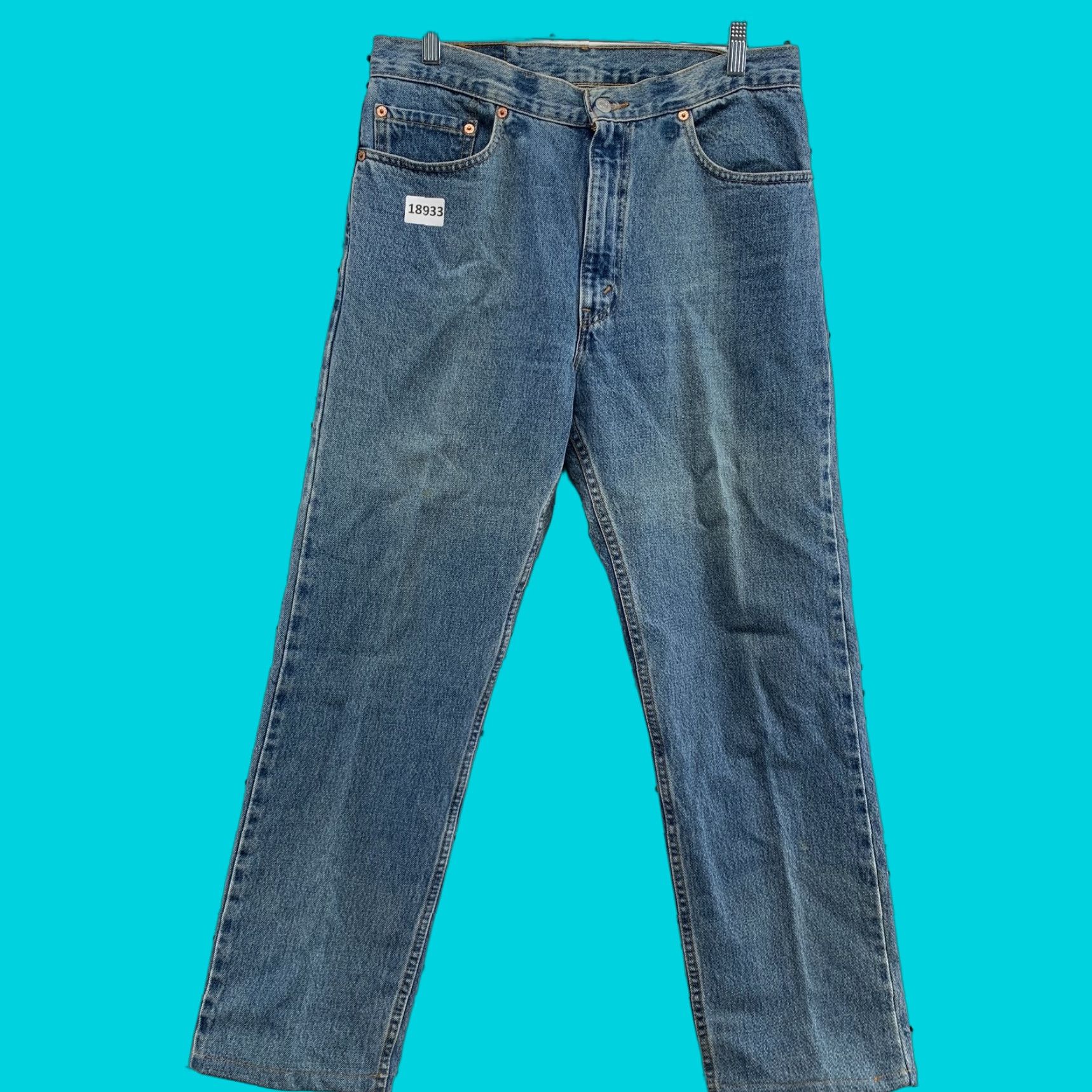 Levi's VINTAGE Levi's 505 Jeans Regular Mens Blue Denim 32x28 Straight Fit denim Jeans 32 Mens Blue Levi's 505 Vintage 90s Size US 32 / EU 48 - 1 Thumbnail