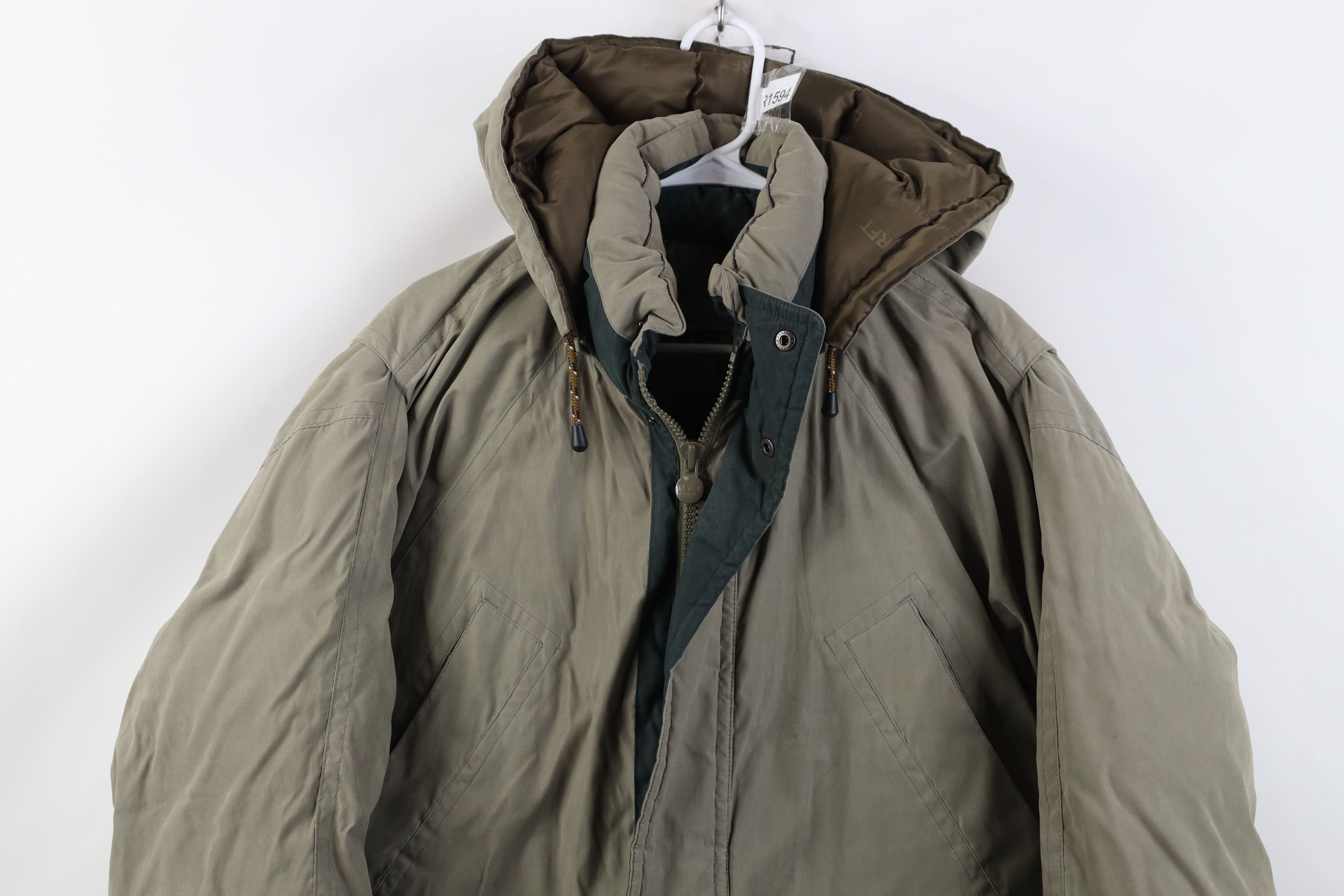 Vintage Vintage 90s Streetwear Down Hooded Puffer Parka Jacket Green Size US M / EU 48-50 / 2 - 2 Thumbnail
