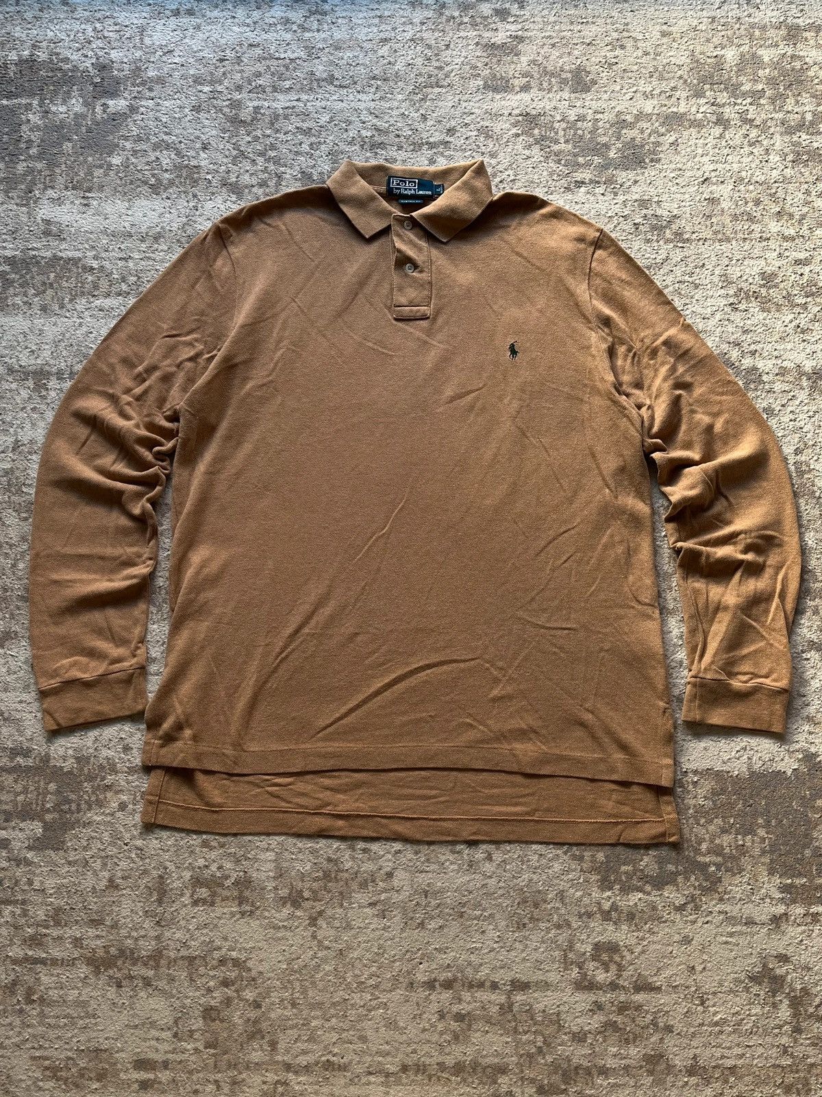 Polo Ralph Lauren Polo Ralph Lauren Sz L Made in Philippines Beige Rugby Size US L / EU 52-54 / 3 - 1 Thumbnail