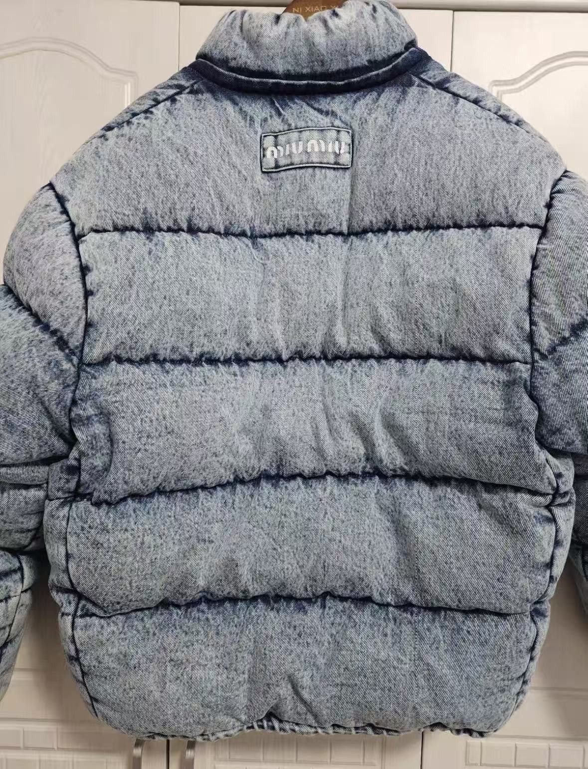 Miu Miu Miu Miu washed denim bread down jacket2410-xy Size US M / EU 48-50 / 2 - 3 Thumbnail