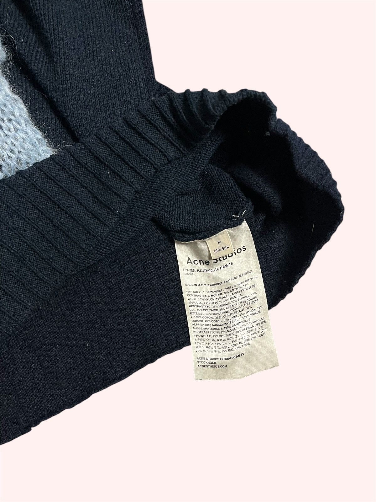 Acne Studios Acne Studios Navy Knit Sweater Unique Patch Artwork Size US M / EU 48-50 / 2 - 4 Thumbnail