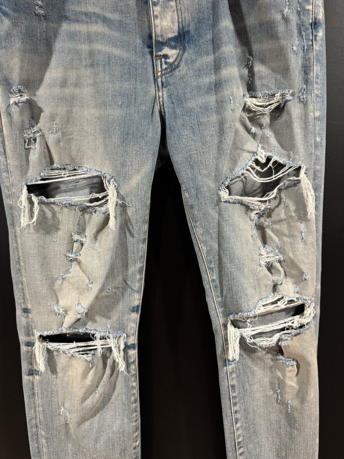 Amiri Amiri Thrasher Plus Distressed Stacked Denim Jeans 36x34 Size US 36 / EU 52 - 3 Thumbnail