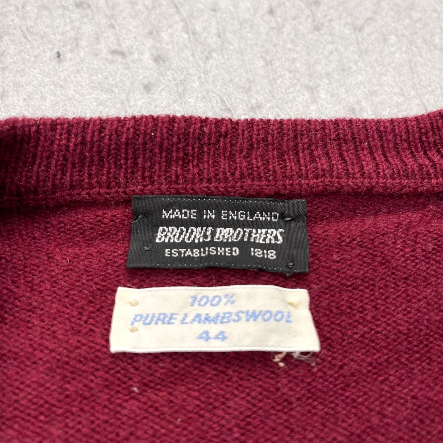 Brooks Brothers VINTAGE Brooks Brothers Sweater Mens 44 Red Wool Knit V-Neck England Pullover Classic Preppy Knits Mens Size US XXL / EU 58 / 5 - 4 Thumbnail