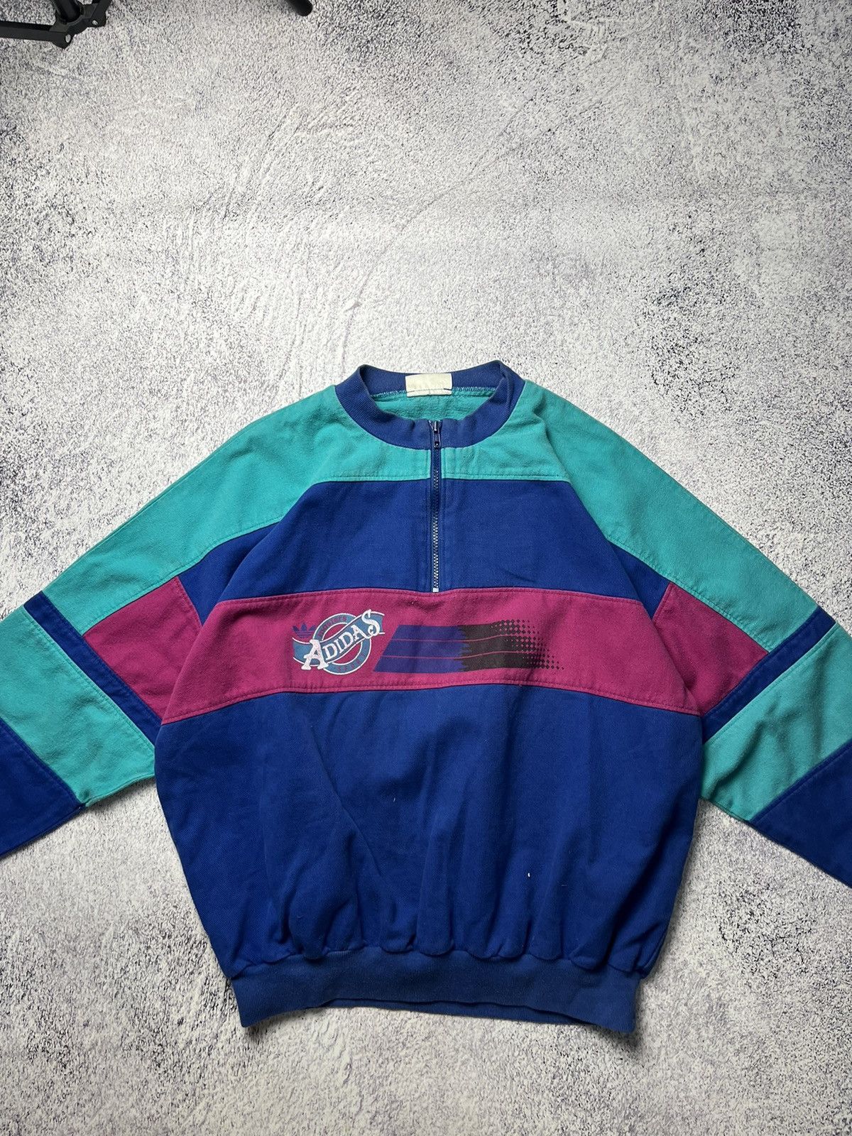 Adidas Vintage Adidas Sports Sweatshirt Half Y2K zip 90s 80s Size US M / EU 48-50 / 2 - 5 Thumbnail