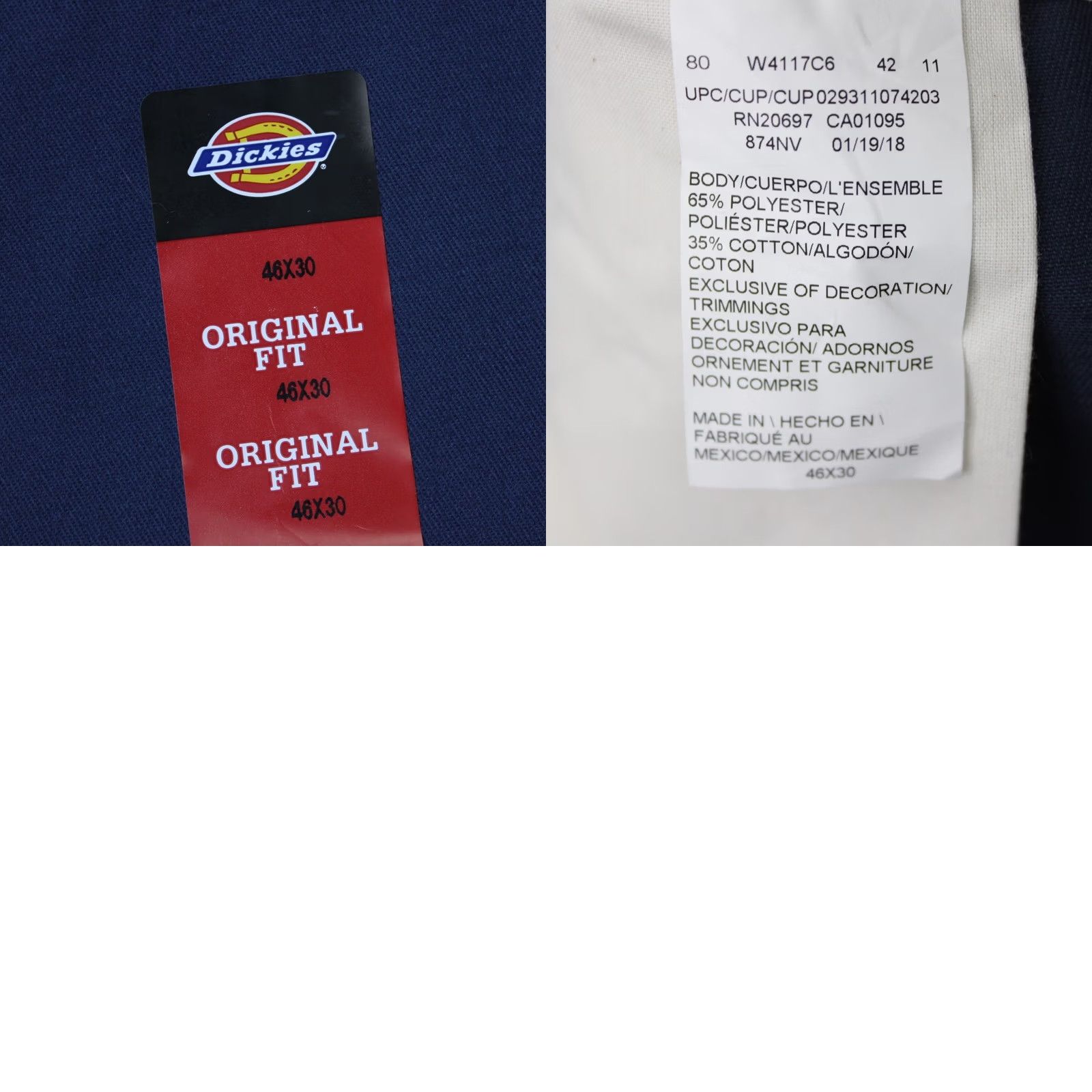 Dickies Dickies 874 Dickies Work Pants NWT Mens 46x30 Blue 874 Original Fit Wrinkle Resistant Pants Regular Mens Blue 874 Dickies Size US 30 / EU 46 - 9 Thumbnail