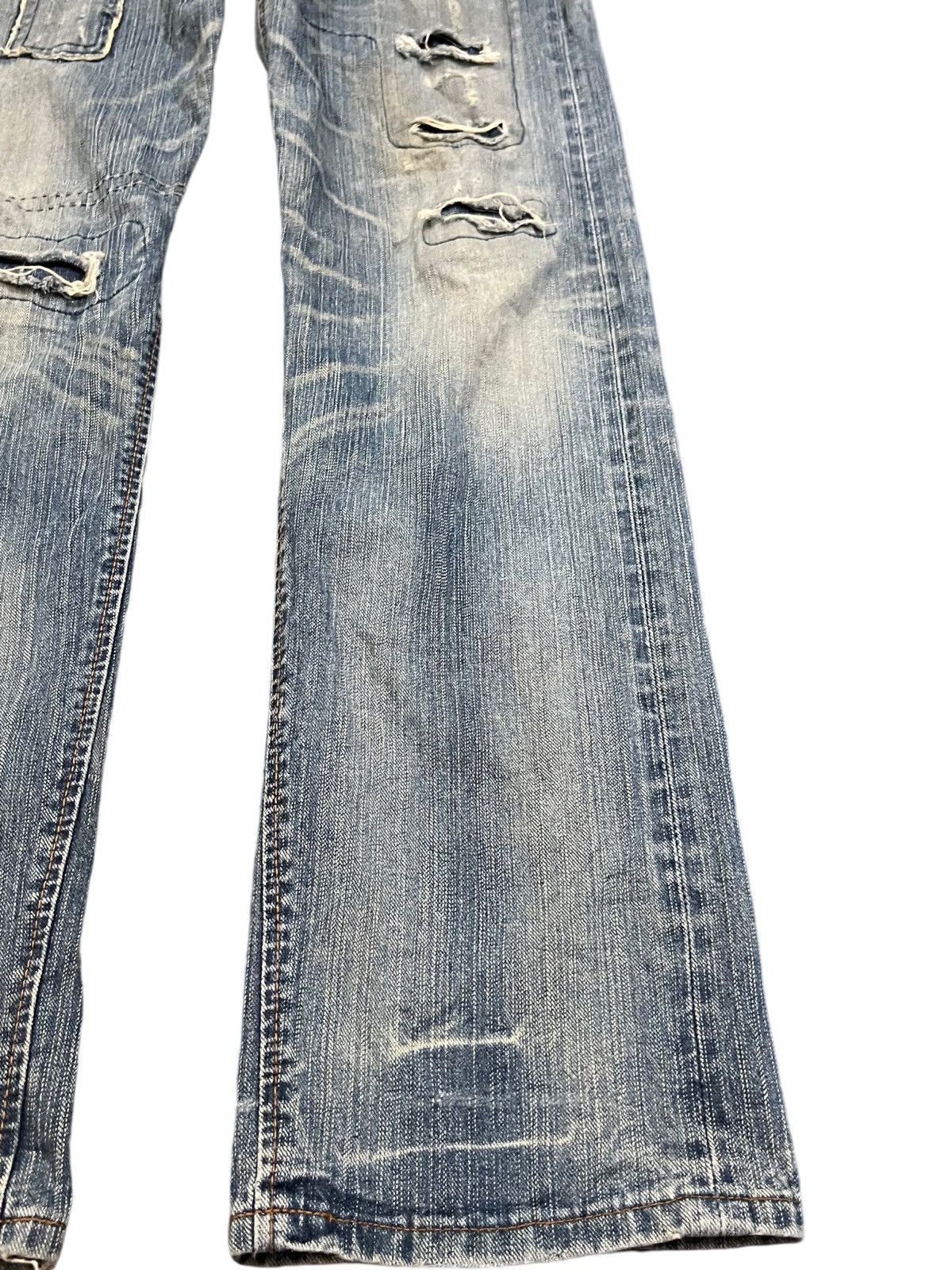 Edwin Vintage Edwin EXV sashiko borough Distressed Denim Size US 31 - 3 Thumbnail