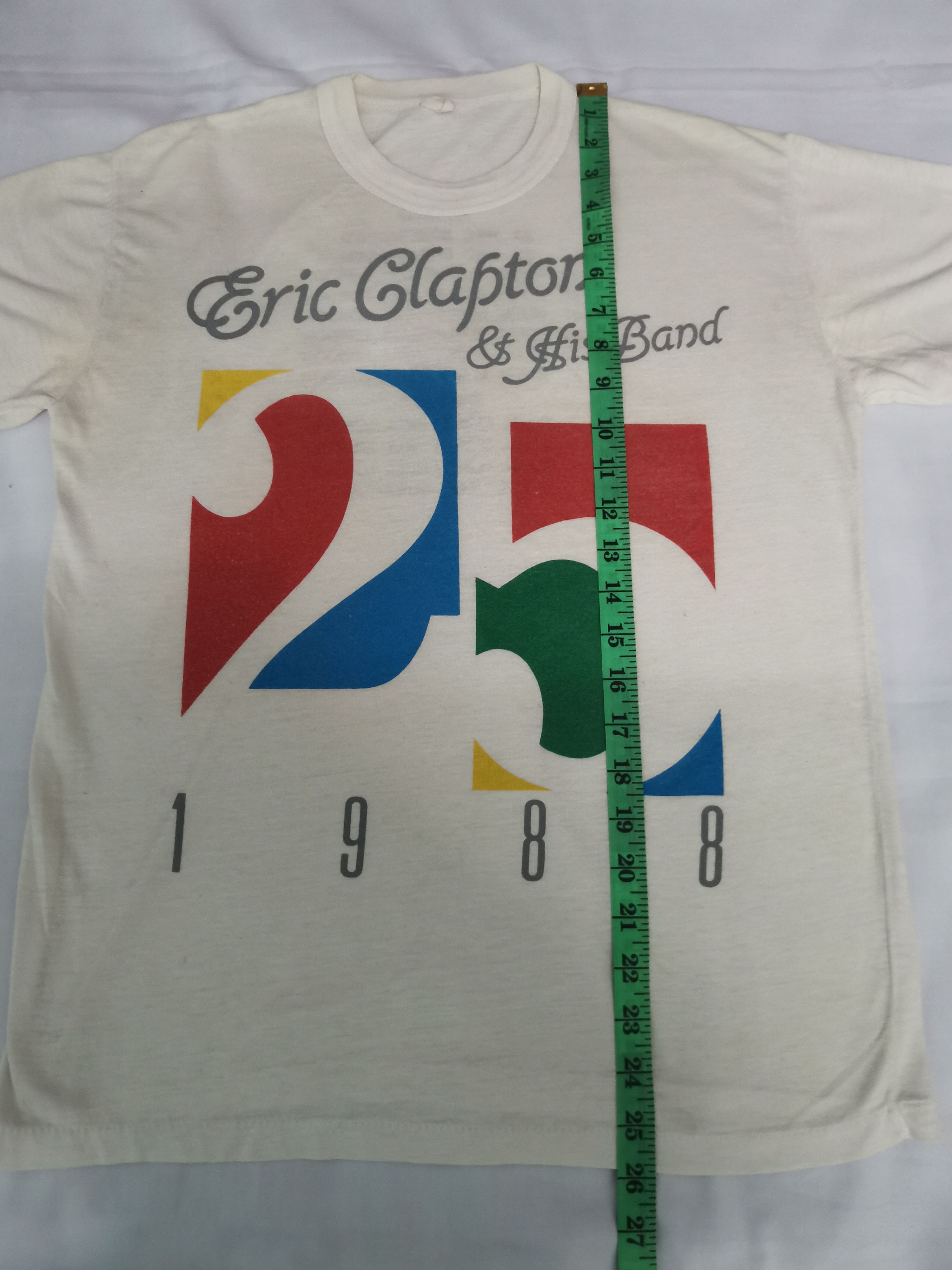 Band Tees Vintage Eric Clapton Tour 1988 Tee Stitches Rock Blues Size US M / EU 48-50 / 2 - 5 Thumbnail
