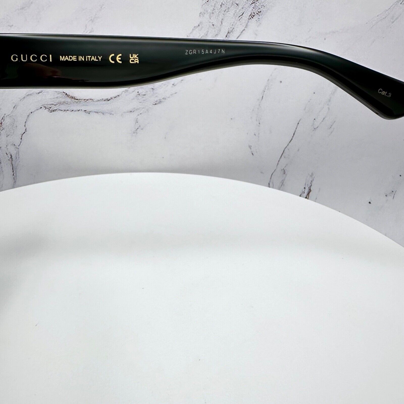 Gucci New Gucci Sunglasses Black Cat Eye Gold GG Metal Logo Size ONE SIZE - 7 Thumbnail
